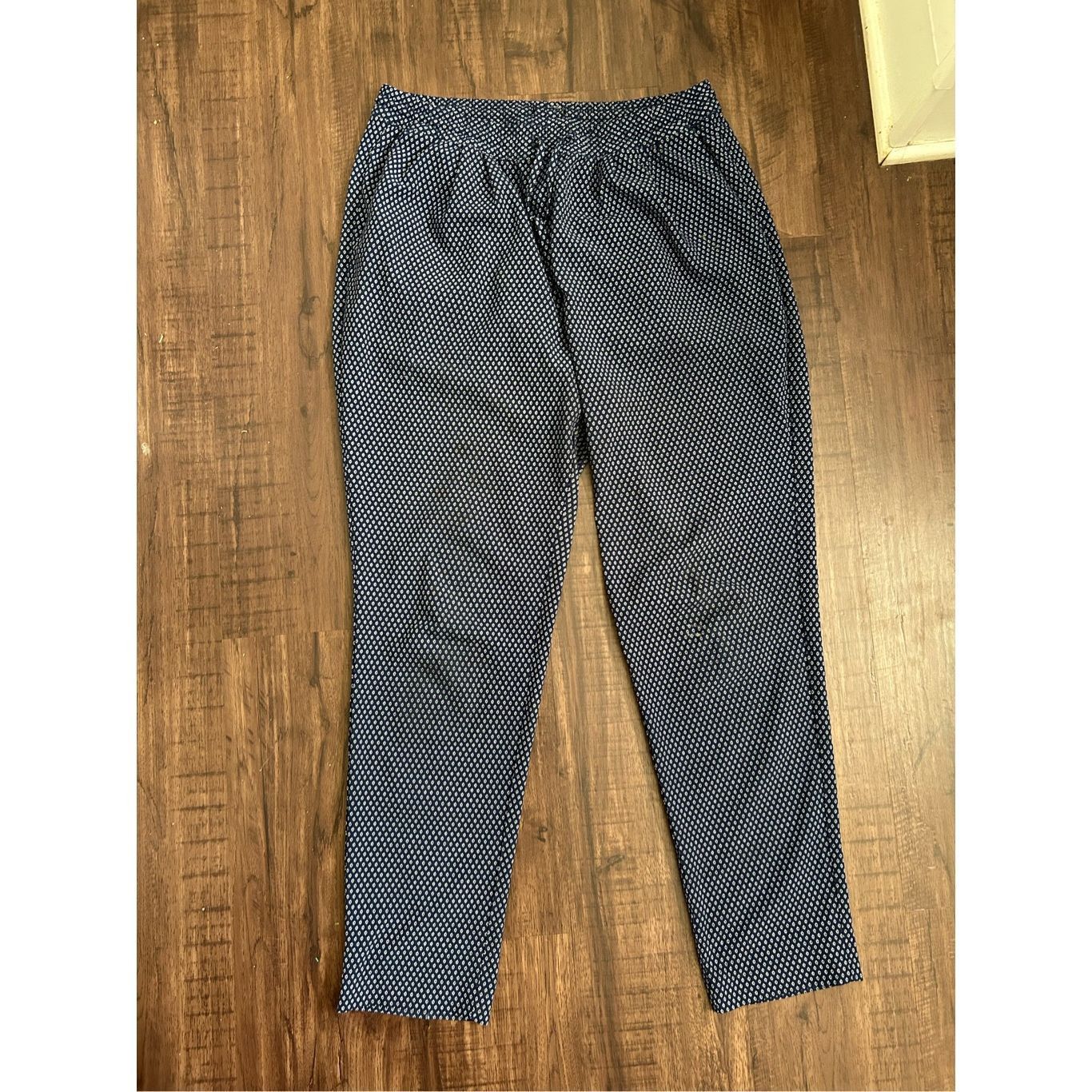 H&M H&M Blue Elastic Drawstring Waist Harem Pants with Pockets, Size 34" / US 12 / IT 48 - 8 Thumbnail