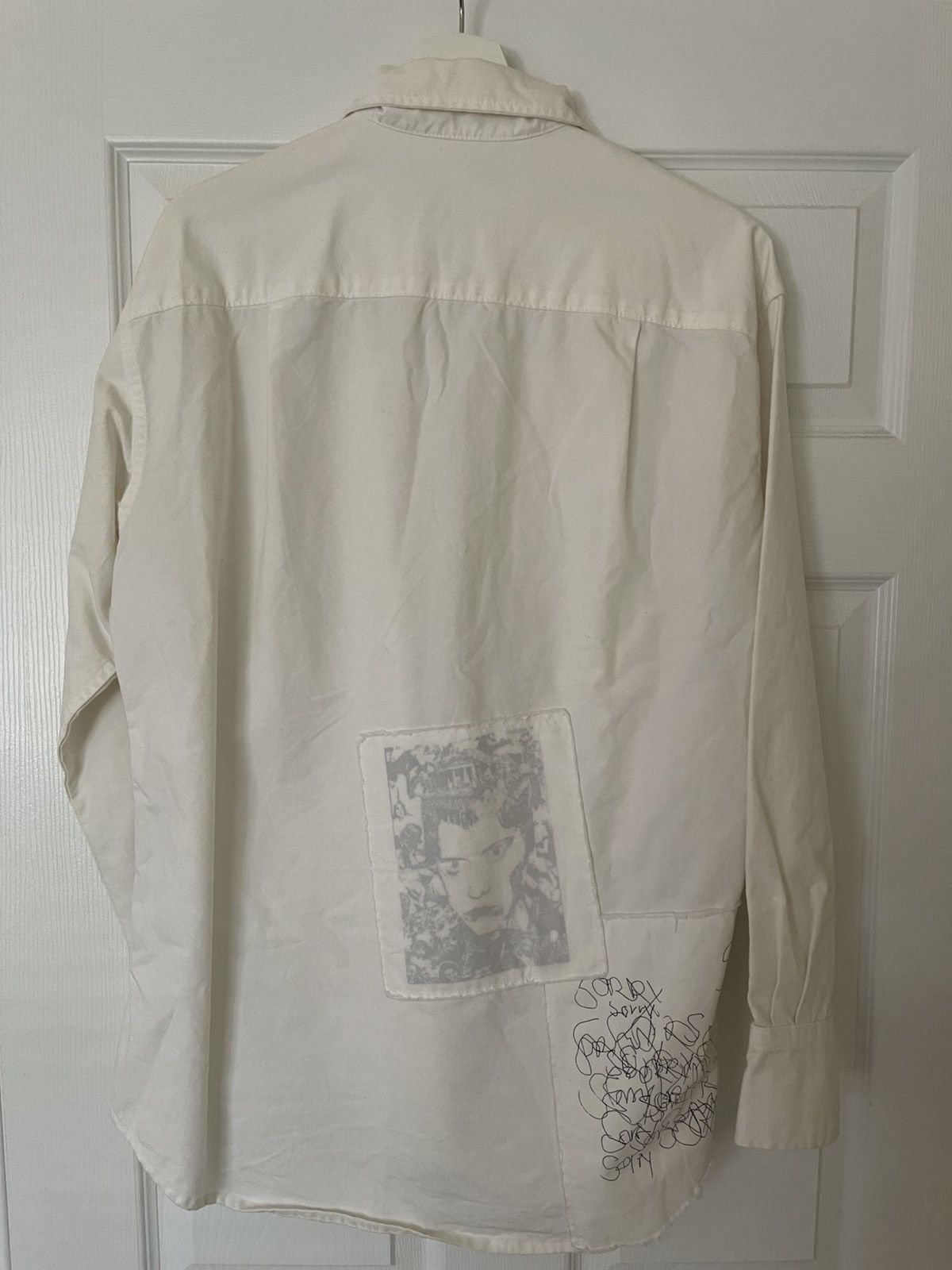 Enfants Riches Deprimes Enfants Riches Deprimes white patched cotton shirt Size US L / EU 52-54 / 3 - 2 Thumbnail