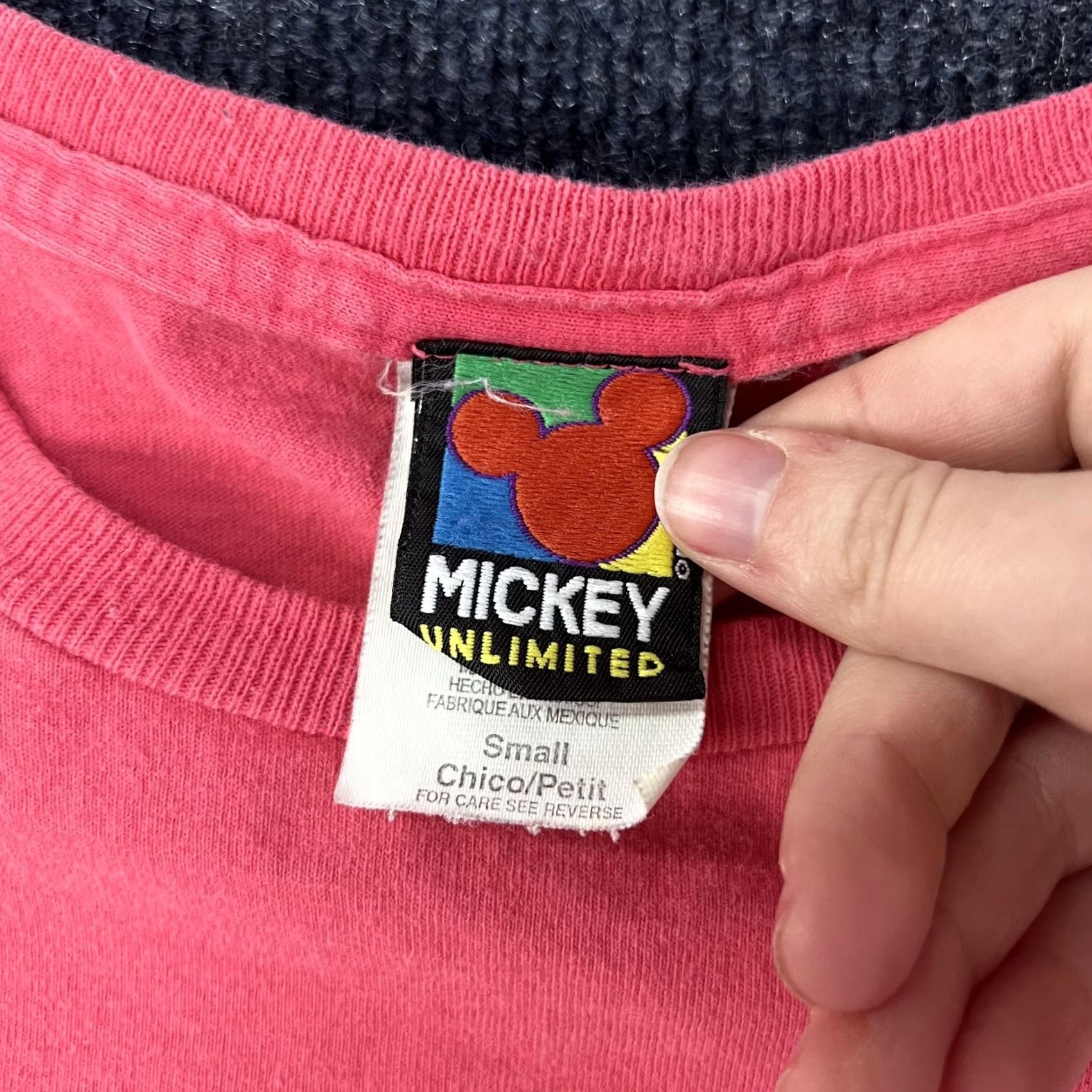 Disney VINTAGE Disney Mickey Unlimited Shirt Mens Small Pink Mickey Minnie Pocket Tee 90s Size US S / EU 44-46 / 1 - 3 Thumbnail