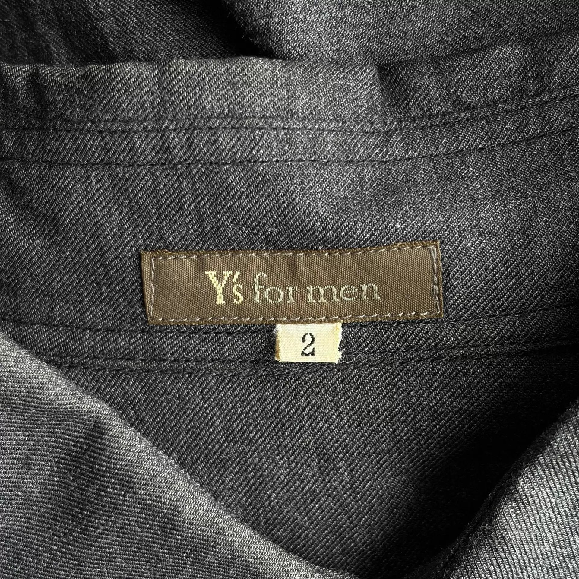 Yohji Yamamoto Yohji Yamamoto 00s Y's Men Gray Rayon Collar Shirt Size US M / EU 48-50 / 2 - 5 Thumbnail