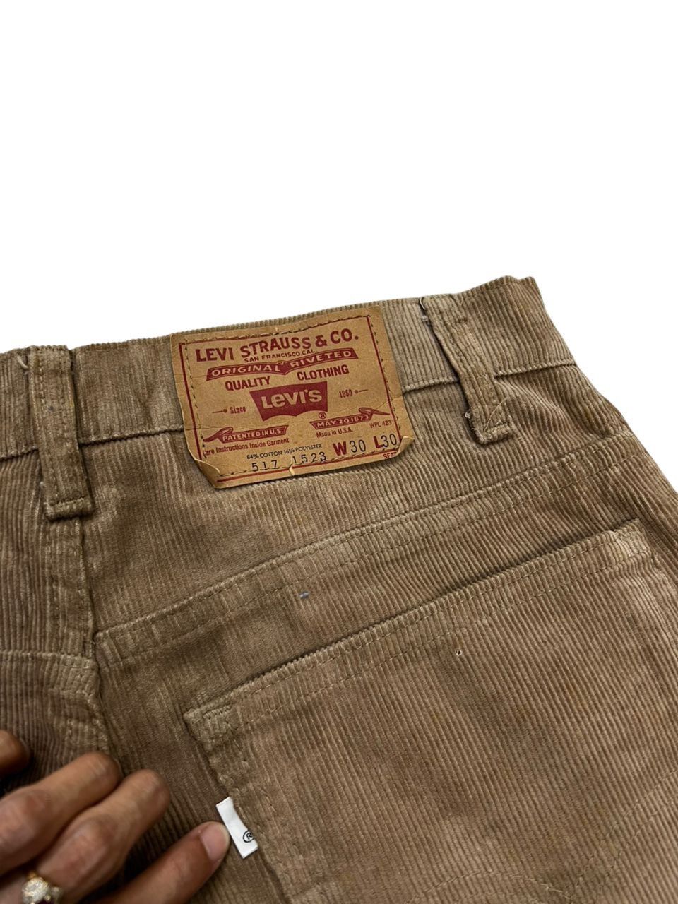 Levi's × Vintage Vintage 1970’s Levis 517 Flare Corduroy Pants Size US 30 / EU 46 - 8 Thumbnail