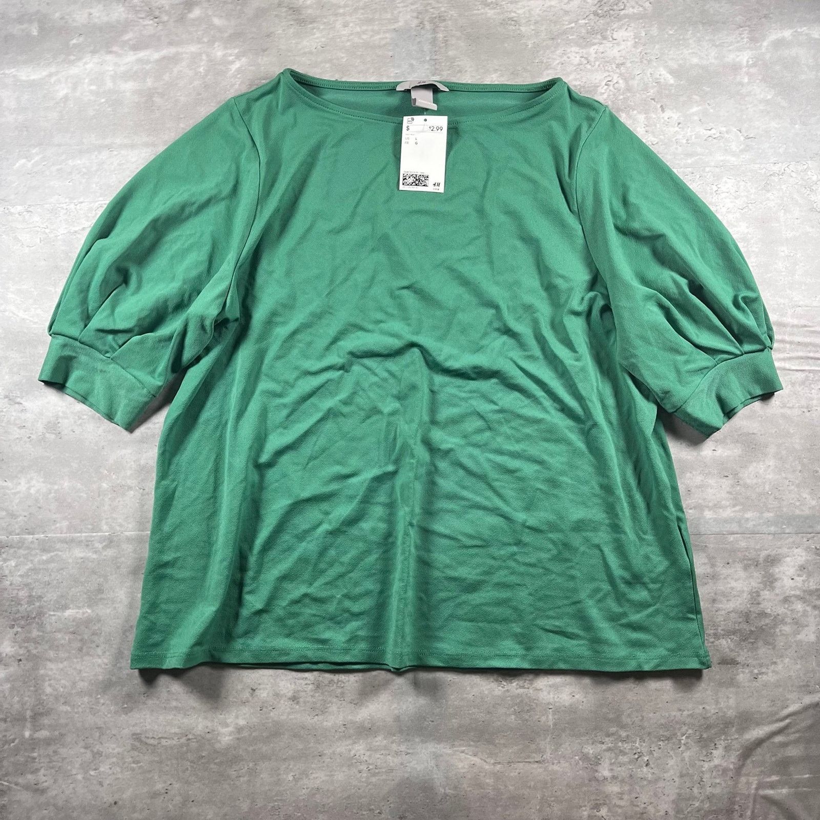 Zara Green blouse shirt Size L / US 10 / IT 46 - 1 Thumbnail