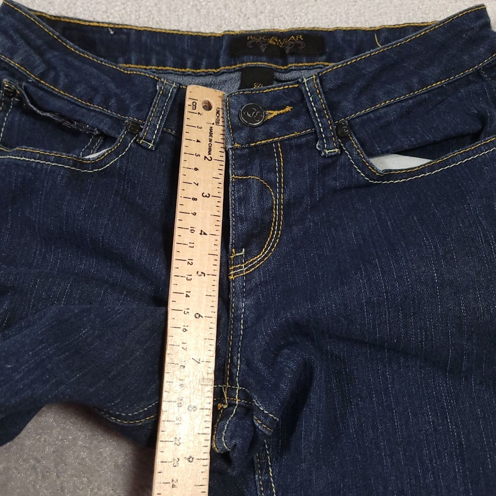 Rocawear Rocawear Jeans Womens 6 Blue Skinny Denim Embroidered Pockets 28x28 Blue Stretch 5-Pocket Womens Jeans Mens? Size 28" / US 6 / IT 42 - 7 Thumbnail