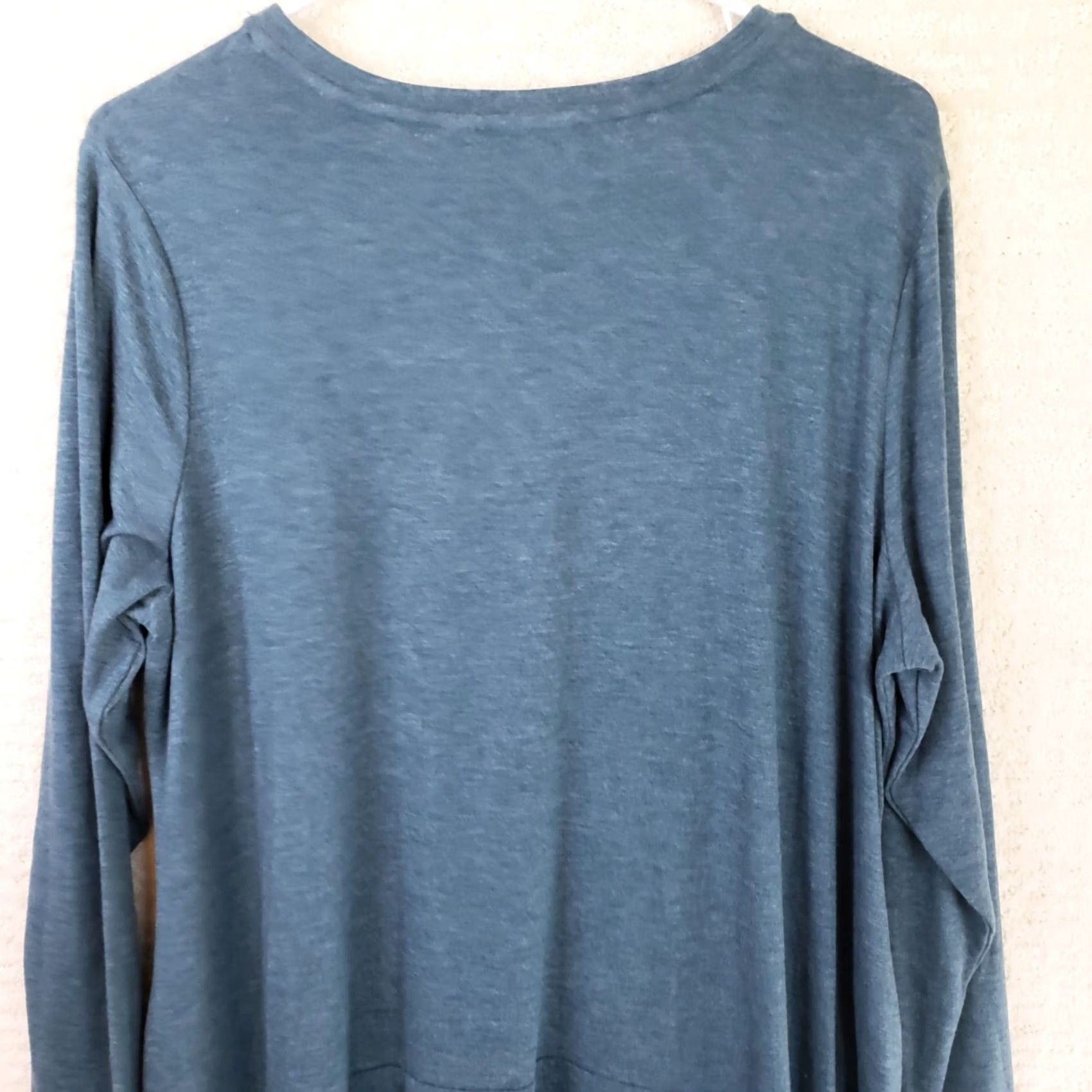 Vintage LOGO Lori Goldstein Tunic Sweatshirt Top Womens 1X Green Cowl Neck Pullover Kangaroo Pocket Casual Knit Spin Size XL / US 12-14 / IT 48-50 - 7 Thumbnail
