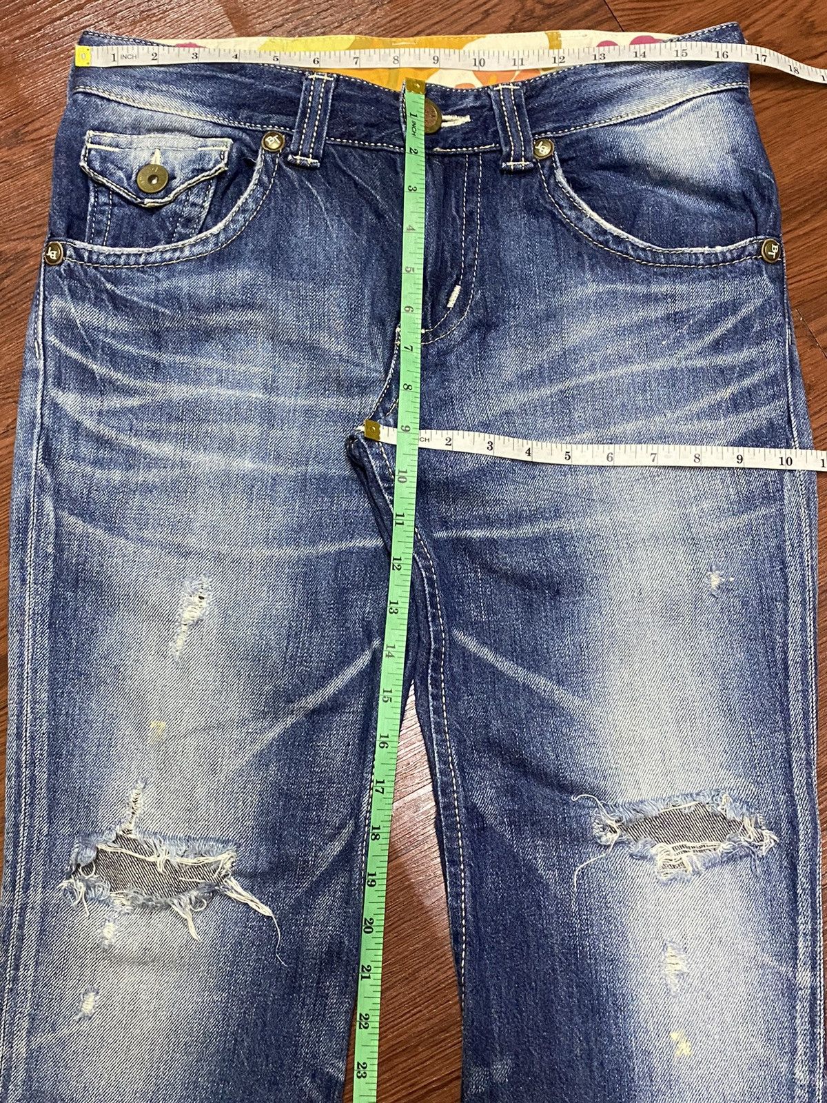 Edwin Vintage Edwin Blue Trip Whisker Flare Jeans Size US 33 - 24 Thumbnail