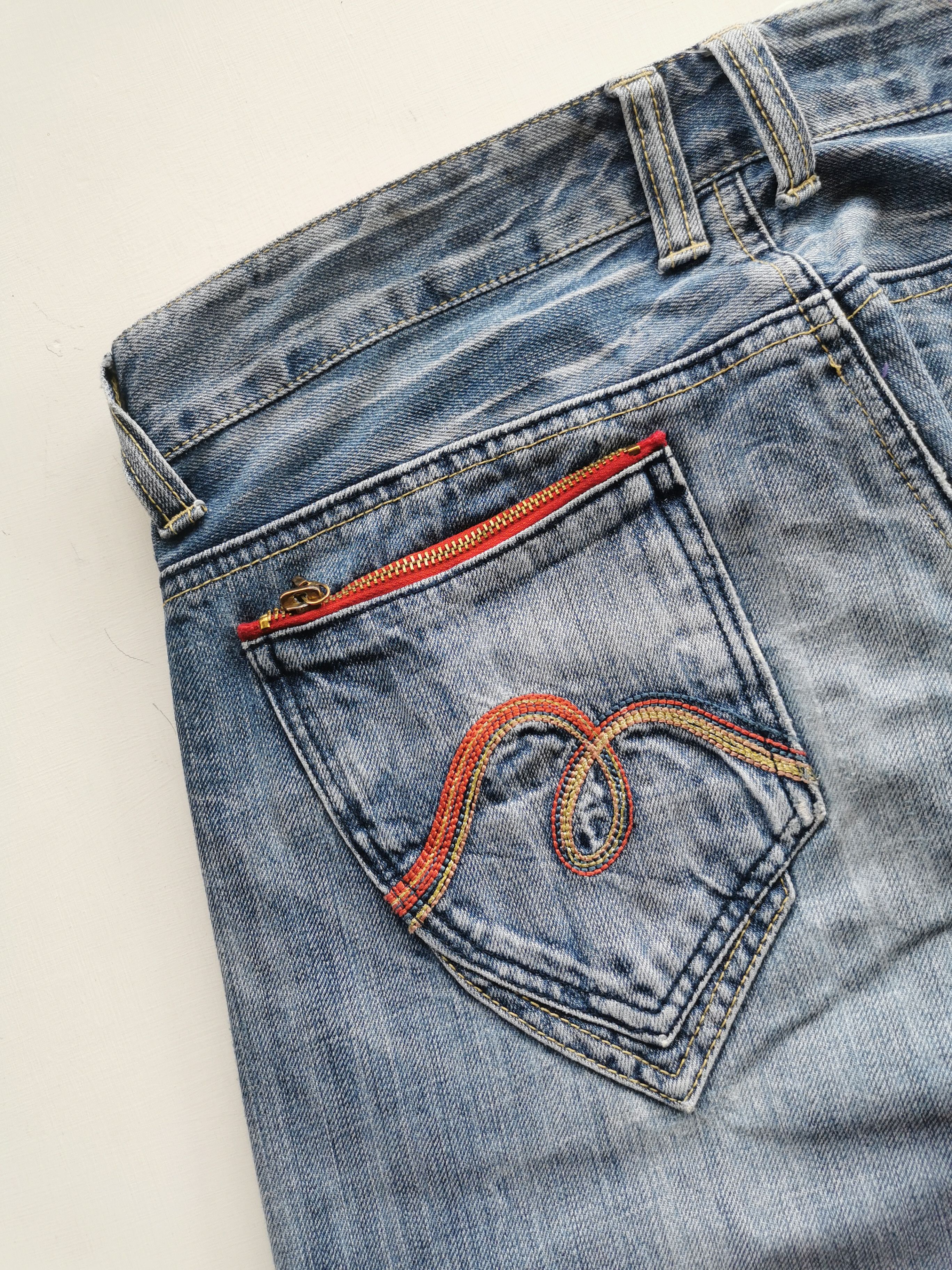 Hysteric Glamour Rare Flare ORIRINS Embroidery Skull Back Pocket Jeans Size US 32 / EU 48 - 6 Thumbnail