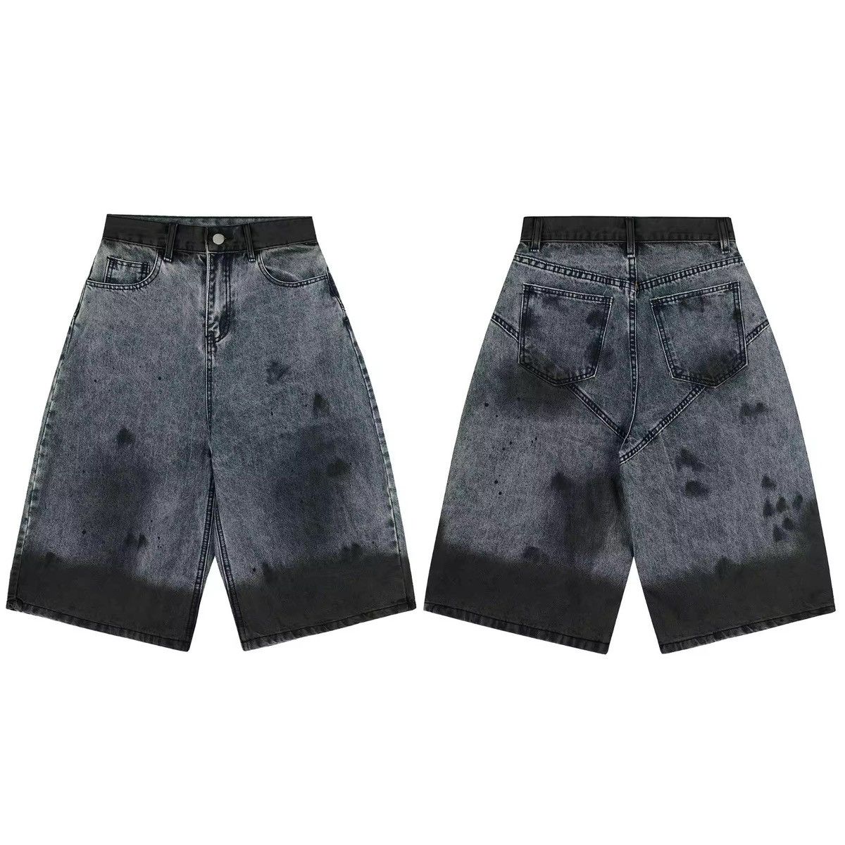 Designer × Other Washed Streetwear Design Tie Dye Retro Shorts Size US 32 / EU 48 - 5 Thumbnail