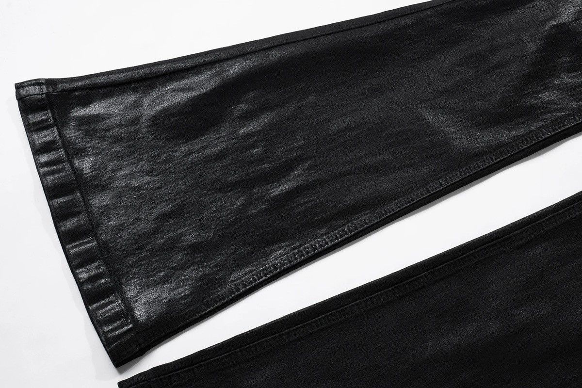Japanese Brand Streetwear Wax Leather Stretch Hombre Baggy Flare Pants Size US 34 / EU 50 - 11 Thumbnail