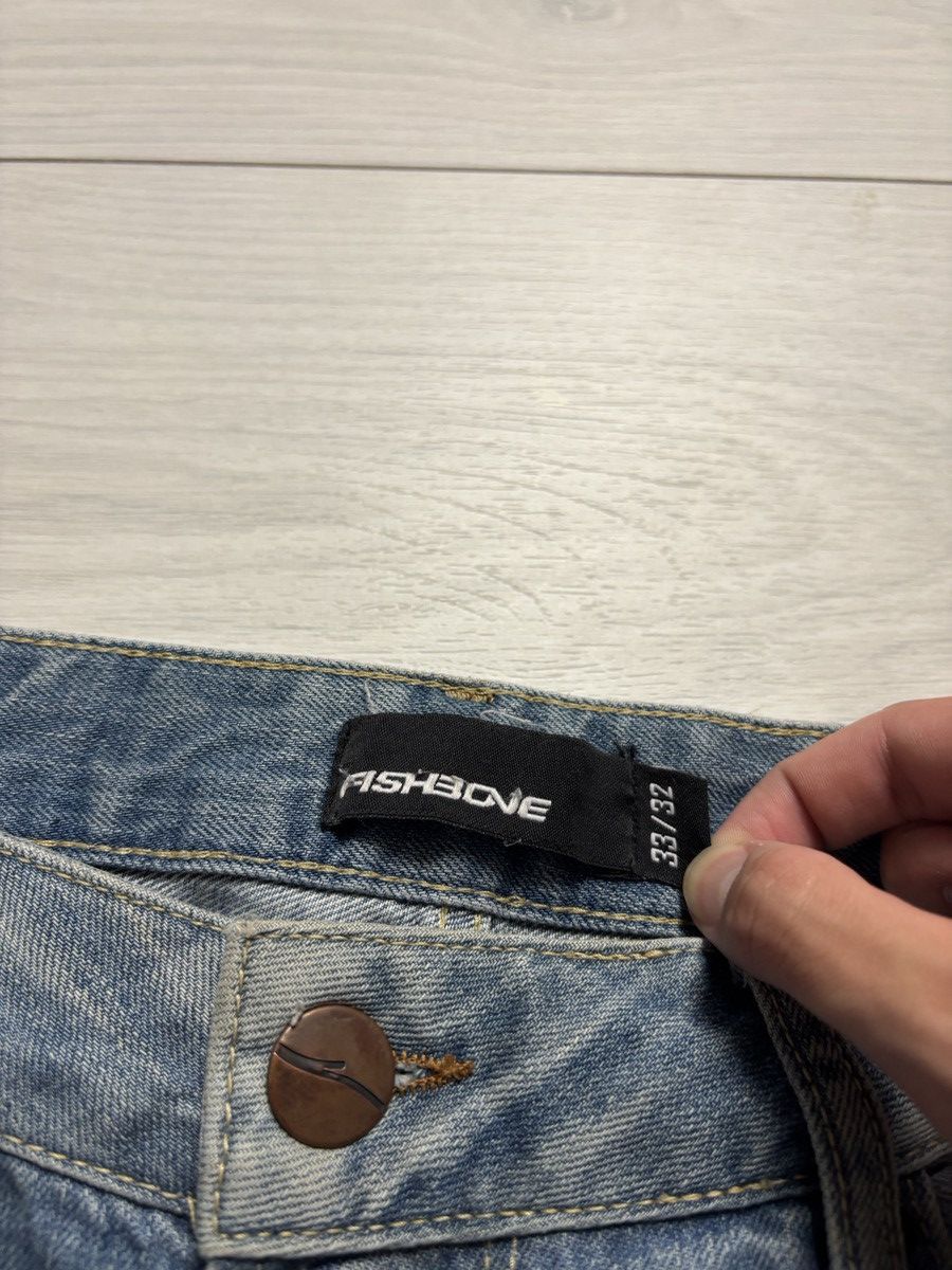 Japanese Brand vintage y2k baggy faded fishbone jeans japan if six was nine Size US 33 - 3 Thumbnail