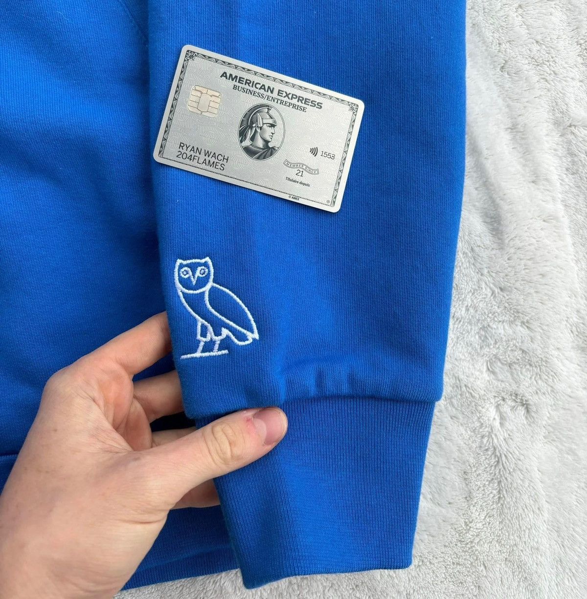 October's Very Own OVO x JawHawks Blue Fleece Varsity Jacket Size US XXL / EU 58 / 5 - 3 Thumbnail