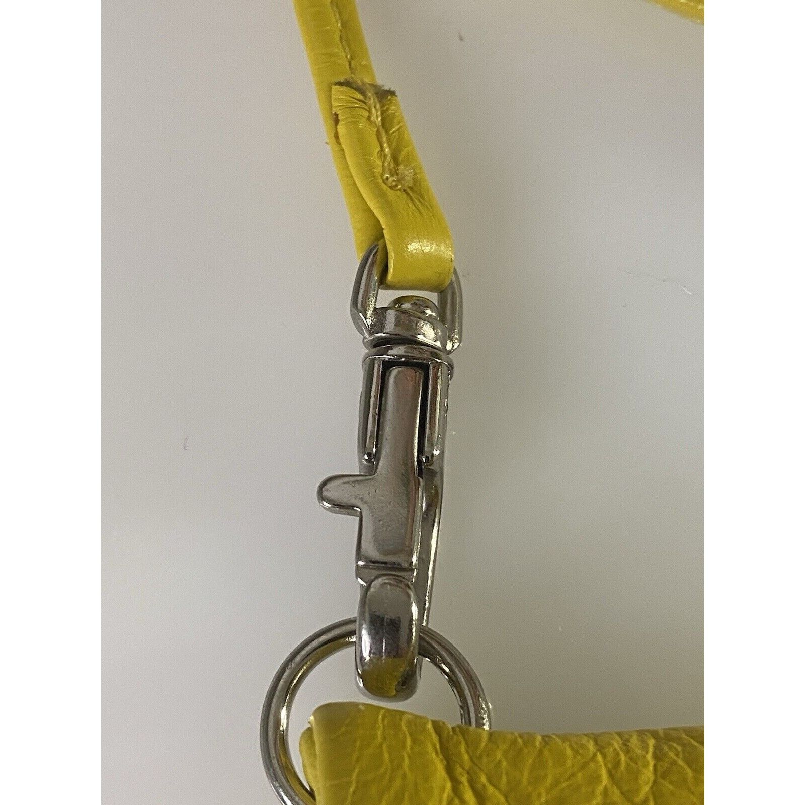 Vintage Arezzo Yellow Leather Small Crossbody Shoulder Bag Clutch Ad Size ONE SIZE - 13 Thumbnail