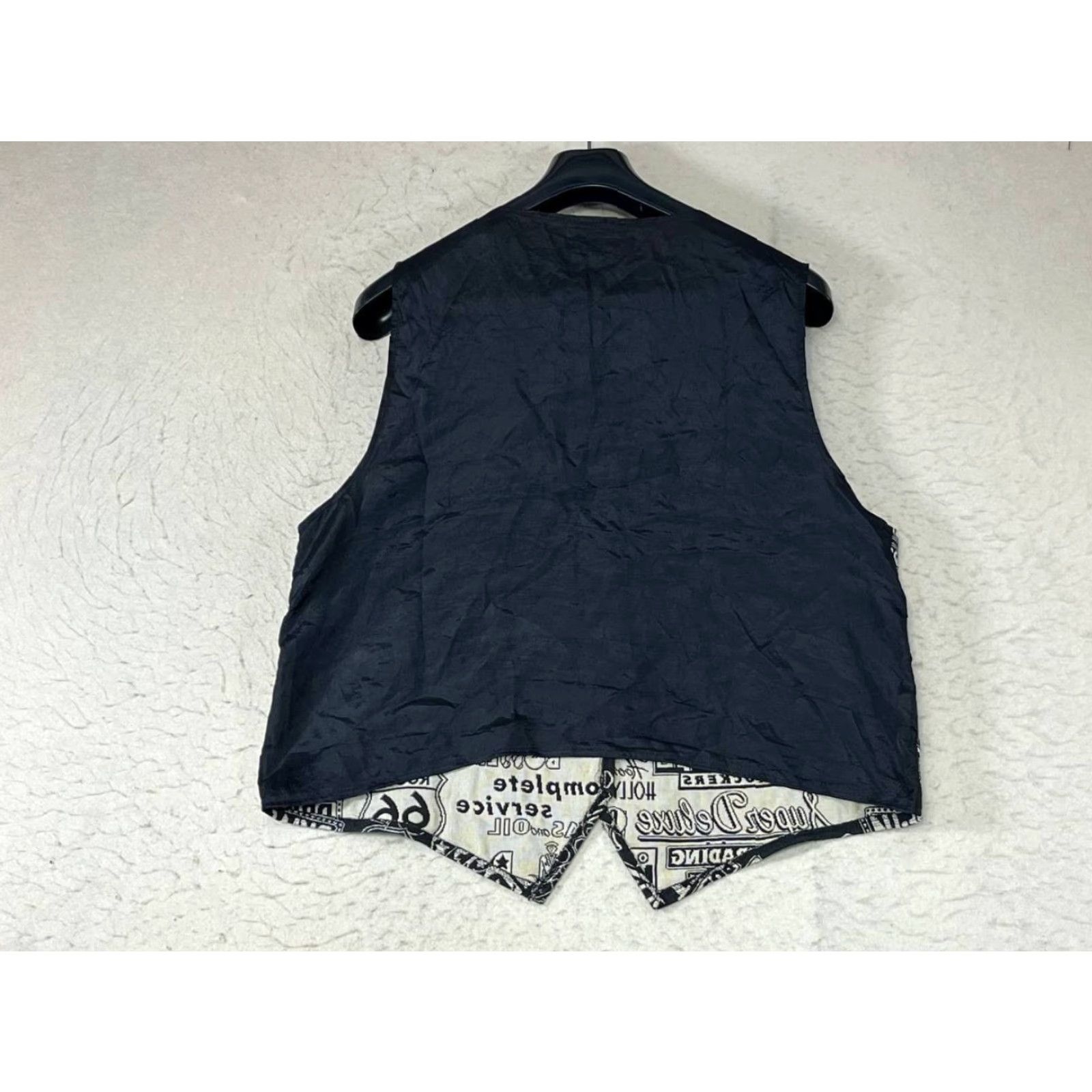 Vintage Vtg Wrapper Vest Route 66 Black Tan 2XL USA Men Vest Button Missing Pic Made In USA Size US XXL / EU 58 / 5 - 2 Thumbnail
