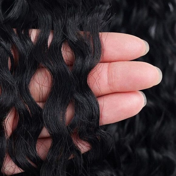 Other 22 Inches Synthetic Long Curly Black Hair Extension Size ONE SIZE - 6 Thumbnail