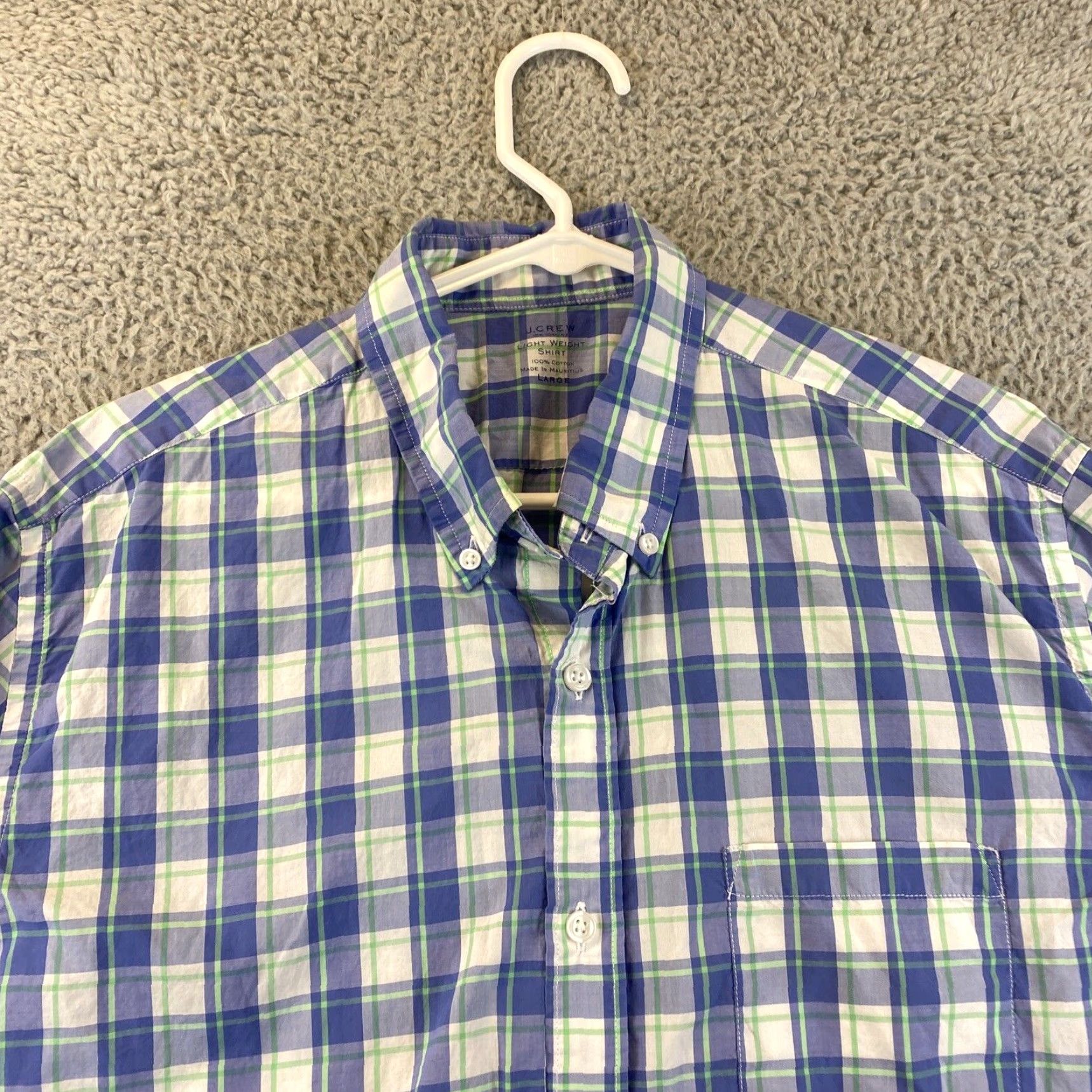 J.Crew J.CREW Slim Fit Button-Up Long Sleeve Shirt Mens L Plaid Cotton / 82-53 (Blue) Size US L / EU 52-54 / 3 - 4 Thumbnail
