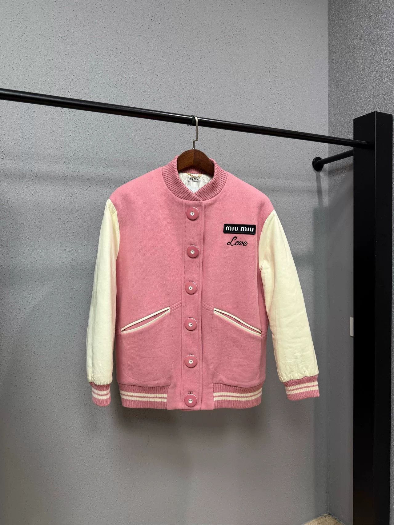 Miu Miu miumiu color-block baseball jacket Size M / US 6-8 / IT 42-44 - 1 Thumbnail