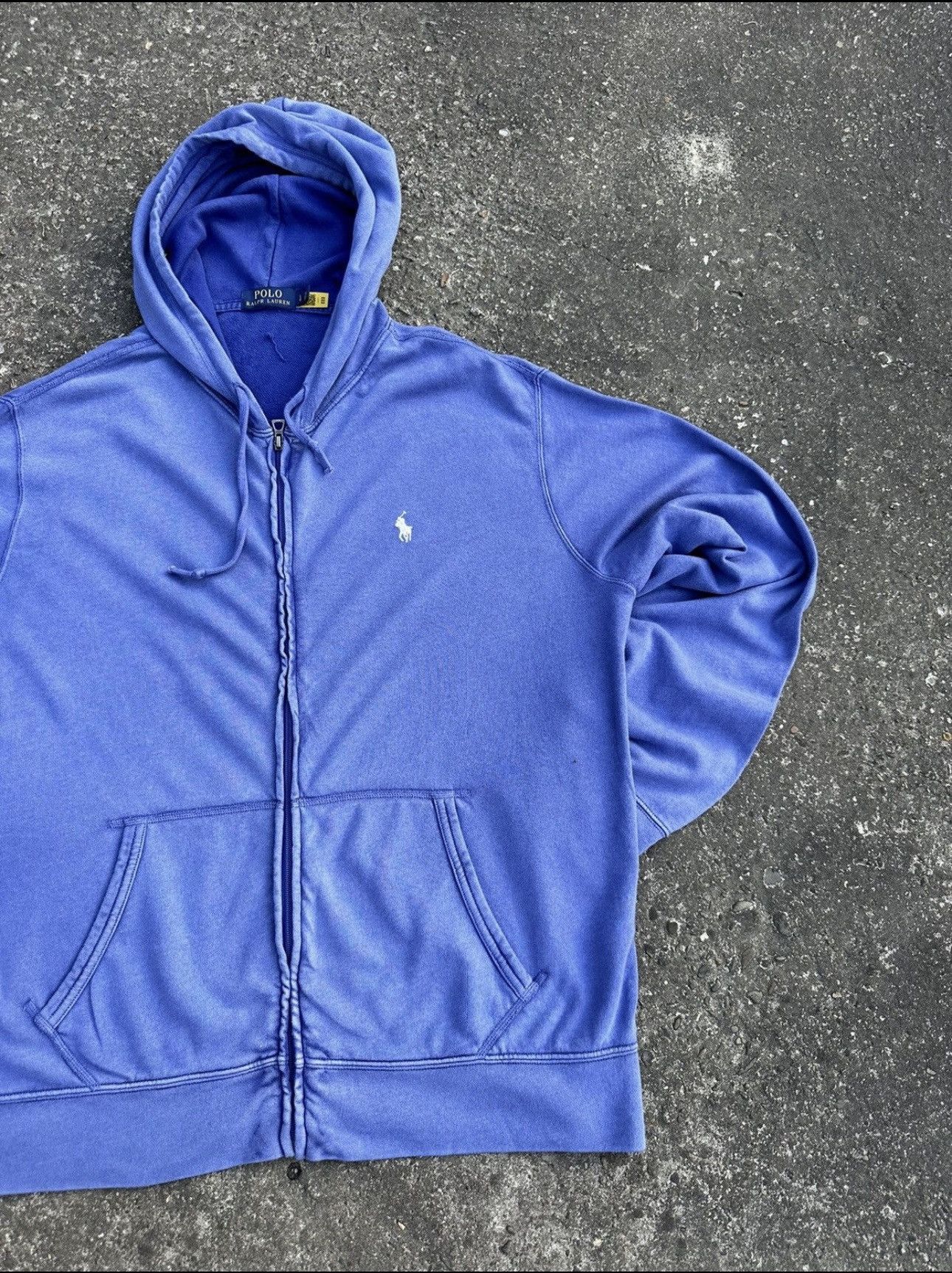 Polo Ralph Lauren Vintage Polo Ralph Lauren Zip Hoodie Blue Size US L / EU 52-54 / 3 - 3 Thumbnail