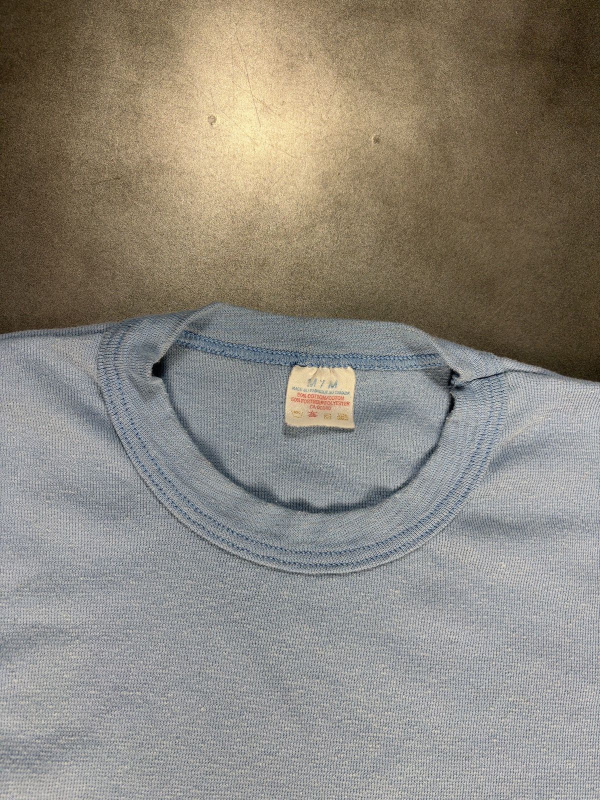 Vintage Vintage Blank T-Shirt 80s Workwear Surplus Stretch 50/50 Men Size US S / EU 44-46 / 1 - 3 Thumbnail