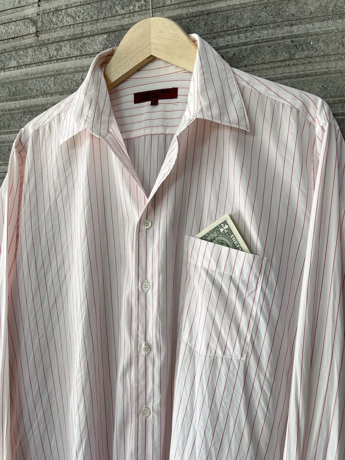 Comme des Garcons Homme Deux COMME des GARÇONS Homme Deux Vintage Striped Shirt Size US M / EU 48-50 / 2 - 2 Thumbnail