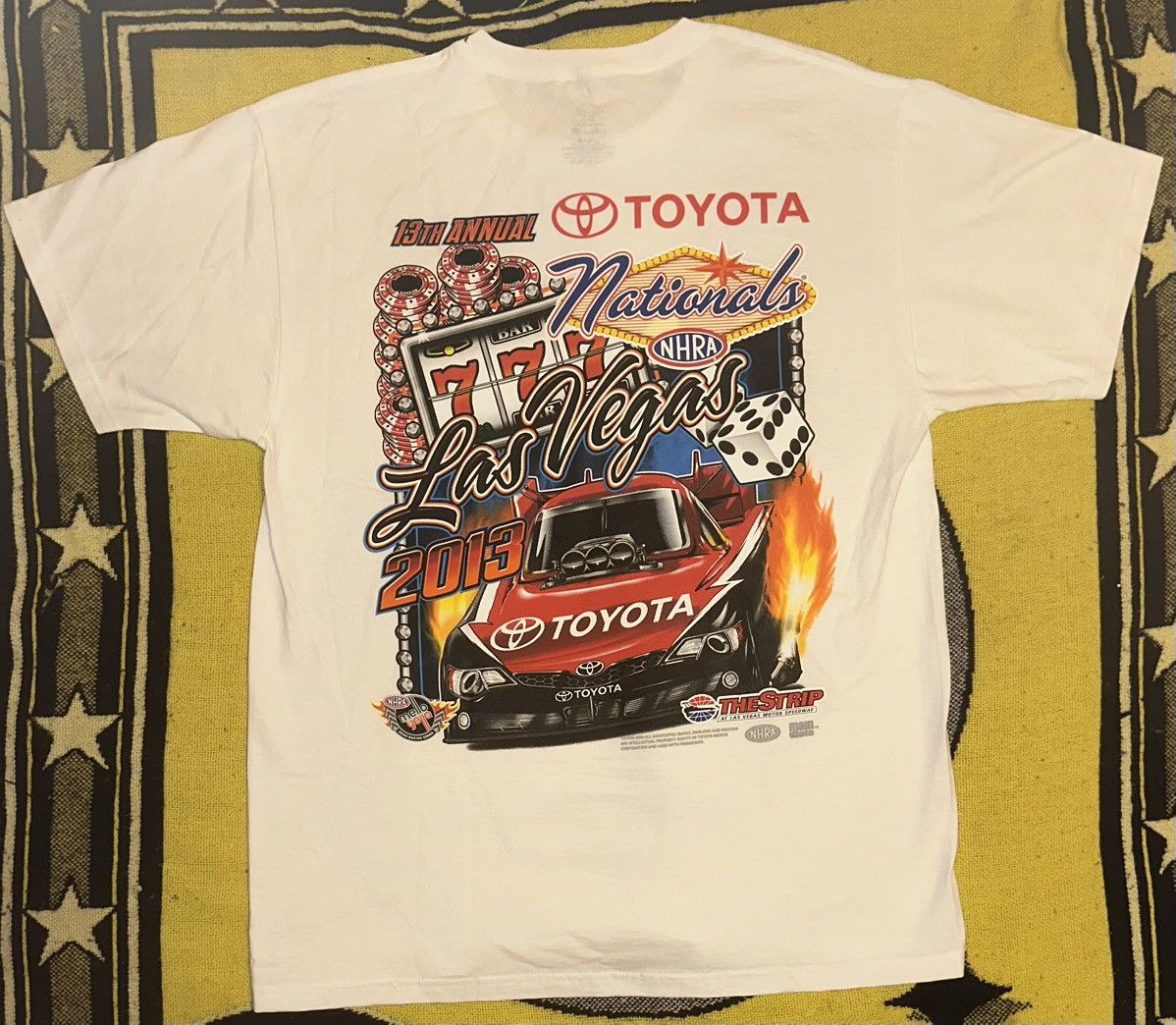 Fruit Of The Loom AUTOGRAPH Fast Jack Beckman ETC NHRA ‘13 Nationals T Sz. L Size US L / EU 52-54 / 3 - 5 Thumbnail