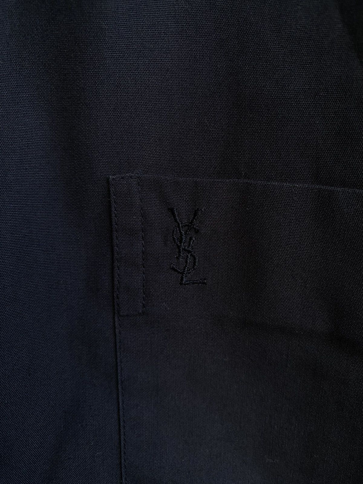 Vintage Summer YSL Shirt in Navy Size US M / EU 48-50 / 2 - 2 Thumbnail