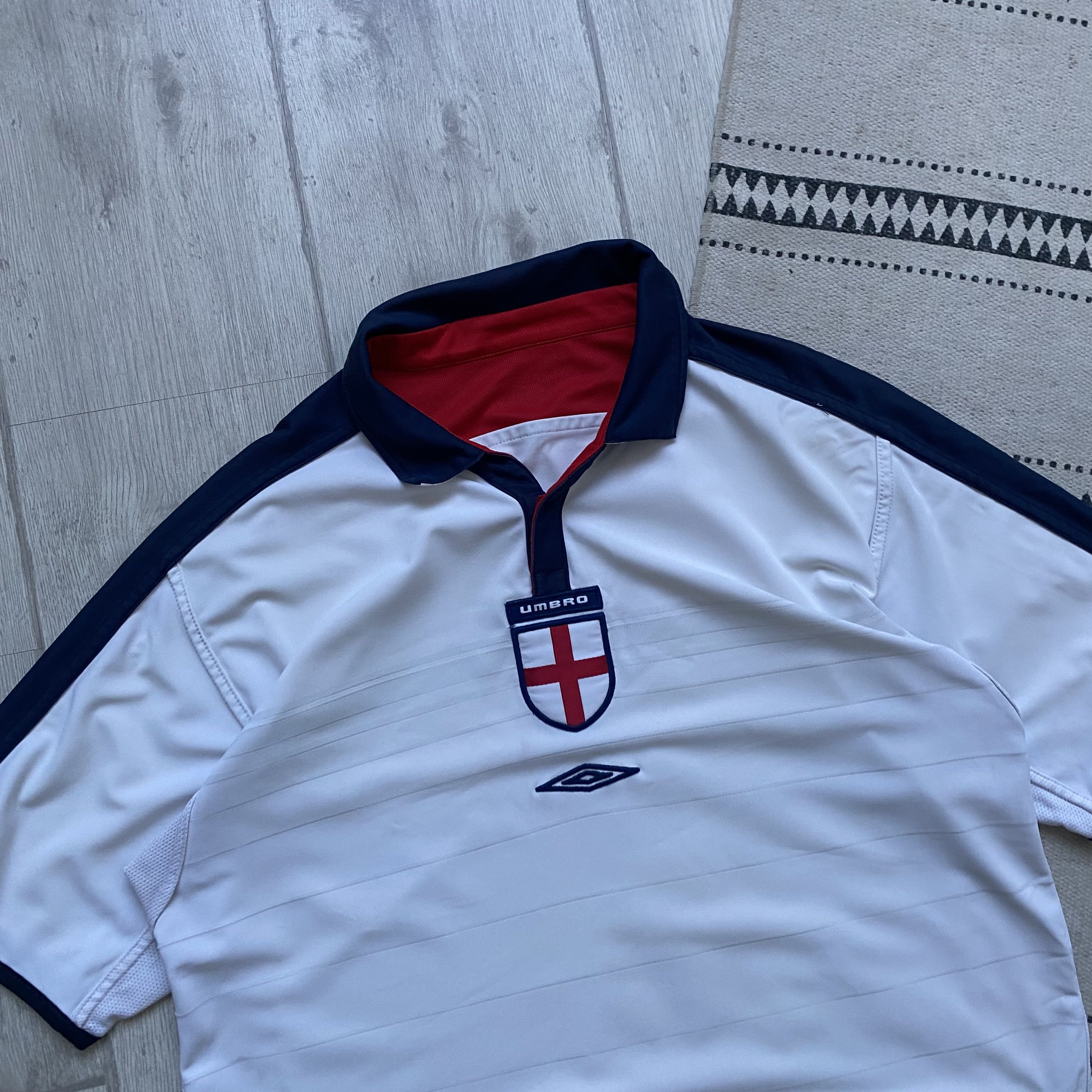 Umbro ⚽️ Vintage Drill Umbro England Soccer jersey 2003 Blockore Size US M / EU 48-50 / 2 - 3 Thumbnail