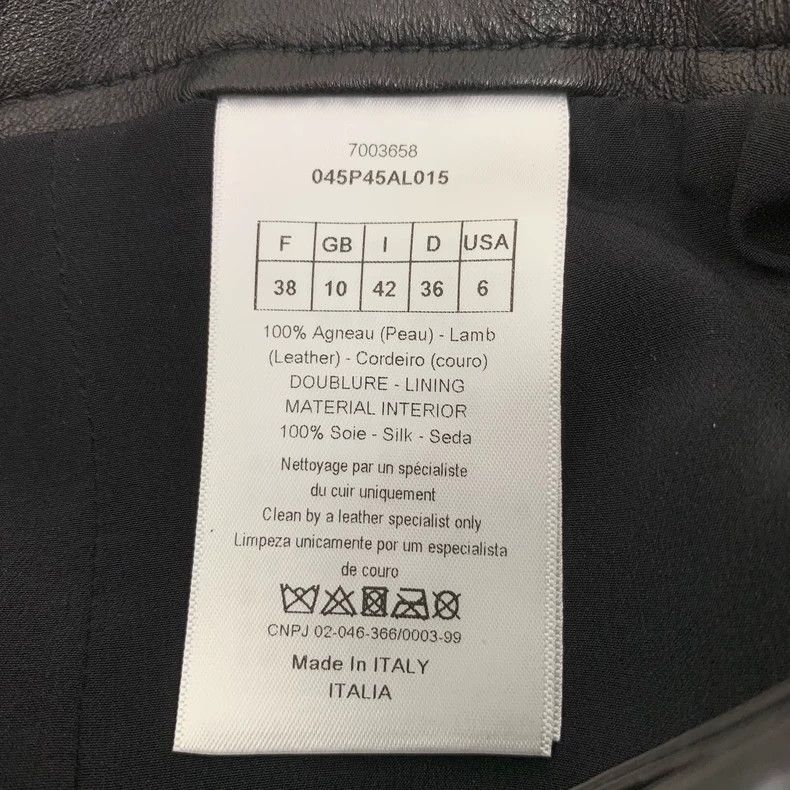 Dior Dior Black CD buckle design sheep leather casual skirt pant Size 25" / US 0 / IT 36 - 7 Thumbnail