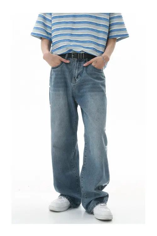 Other Loose wide-leg star print washed jeans Size US 32 / EU 48 - 2 Thumbnail