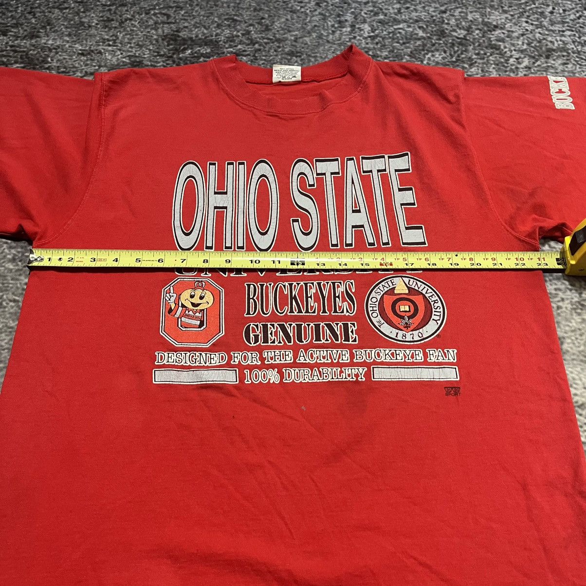 Vintage Vintage 90s Ohio State Buckeyes T Shirt Collegiate XL Size US XL / EU 56 / 4 - 7 Thumbnail