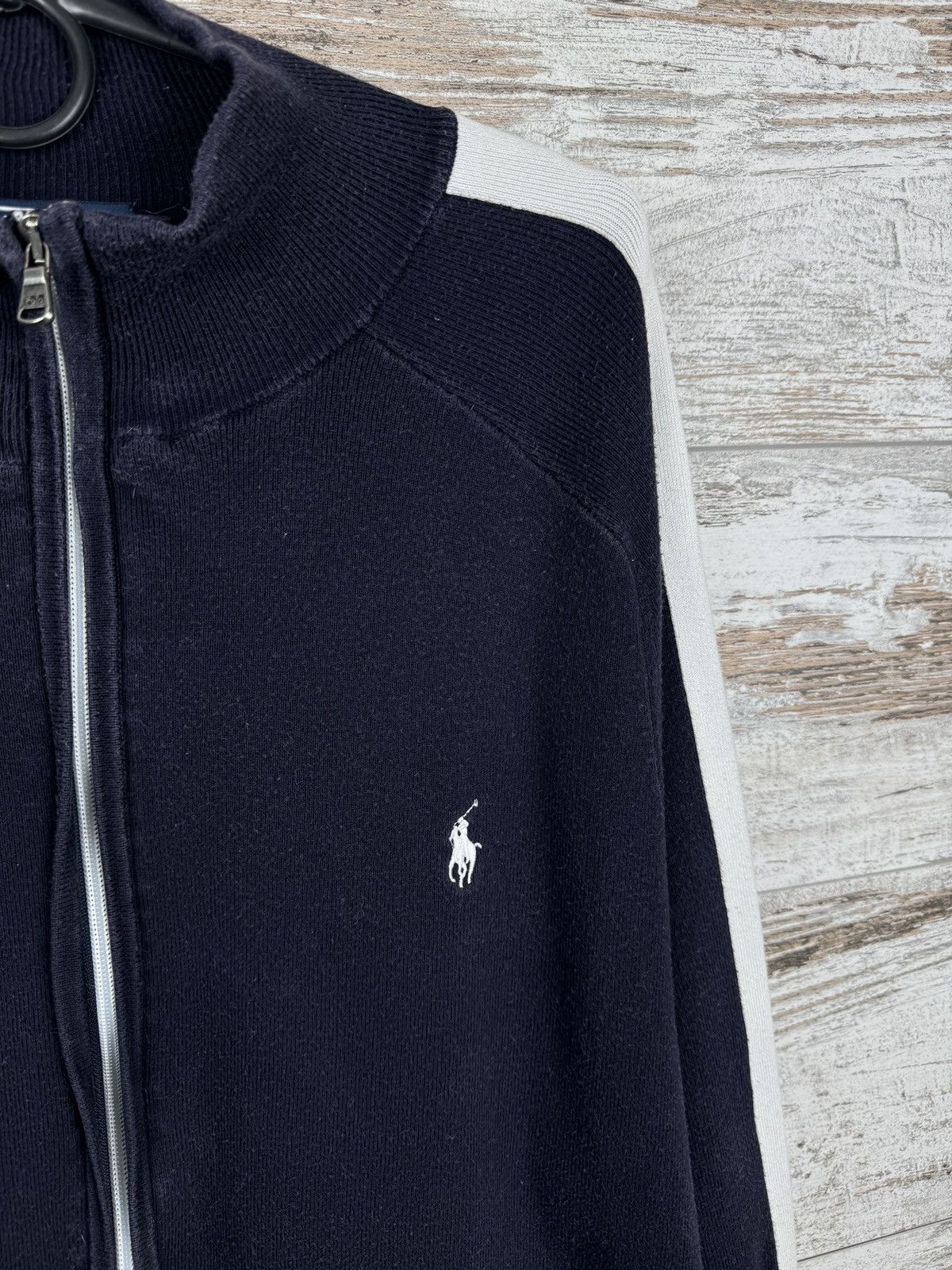 Polo Ralph Lauren × Vintage Mens Vintage Polo Ralph Lauren zip sweater rugby sweatshirt Size US L / EU 52-54 / 3 - 6 Thumbnail