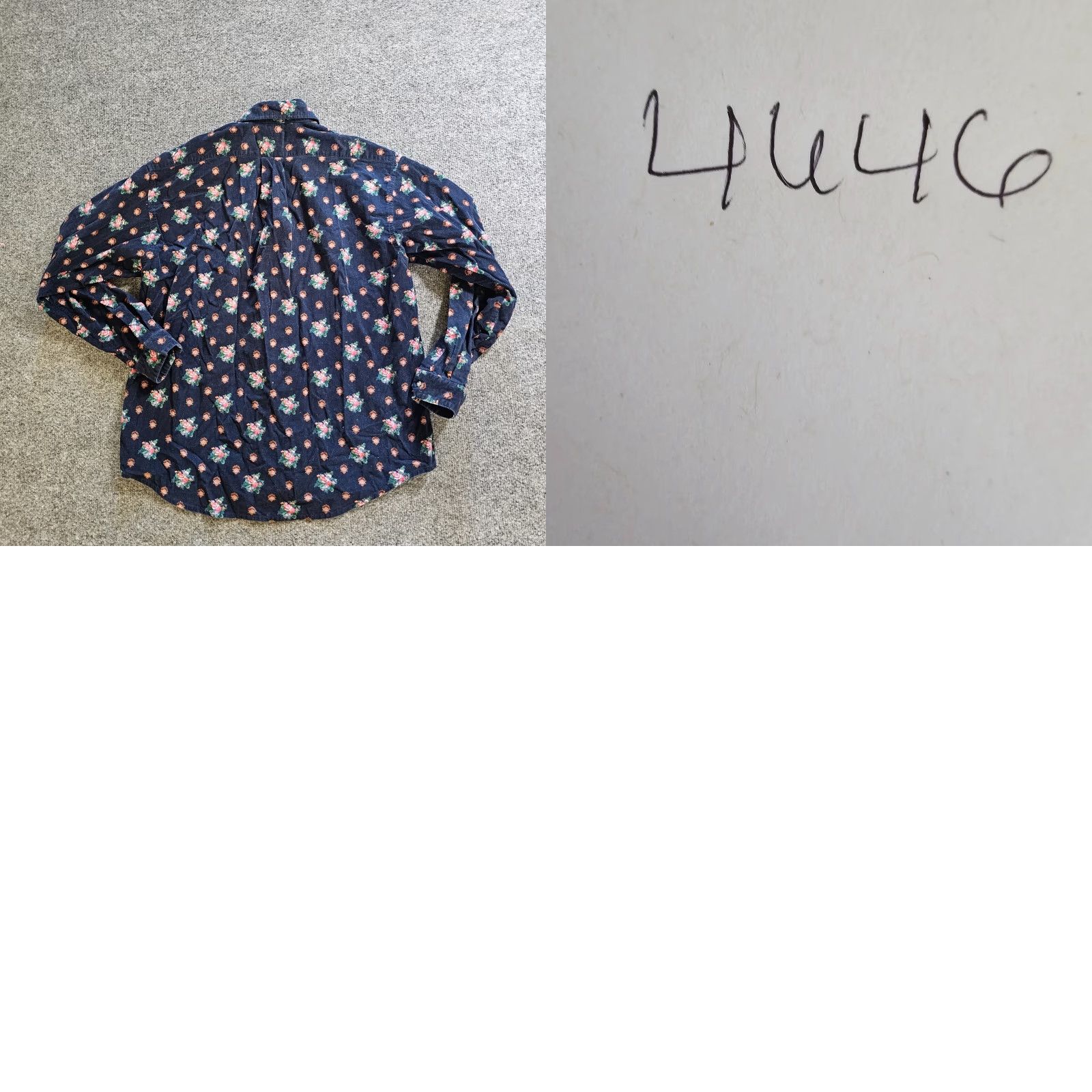 Eddie Bauer Eddie Bauer Top Shirt Womens 14 Blue Corduroy Floral Button Long Sleeve Casual Size XL / US 12-14 / IT 48-50 - 8 Thumbnail