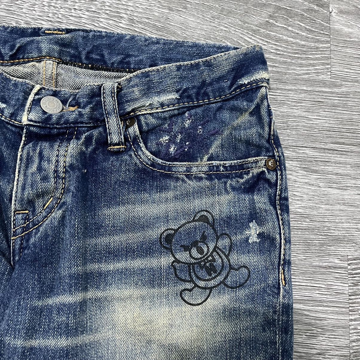 Hysteric Glamour × Japanese Brand Hysteric Glamour Fuck Bear Studded Denim pant Size US 27 - 4 Thumbnail