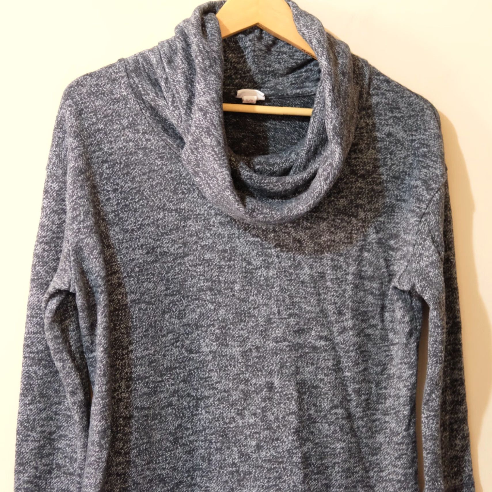 Merona Merona Sweatshirt Heather Black/Gray Cowl Neck Pullover Women's L #p95-436 Size L / US 10 / IT 46 - 2 Thumbnail