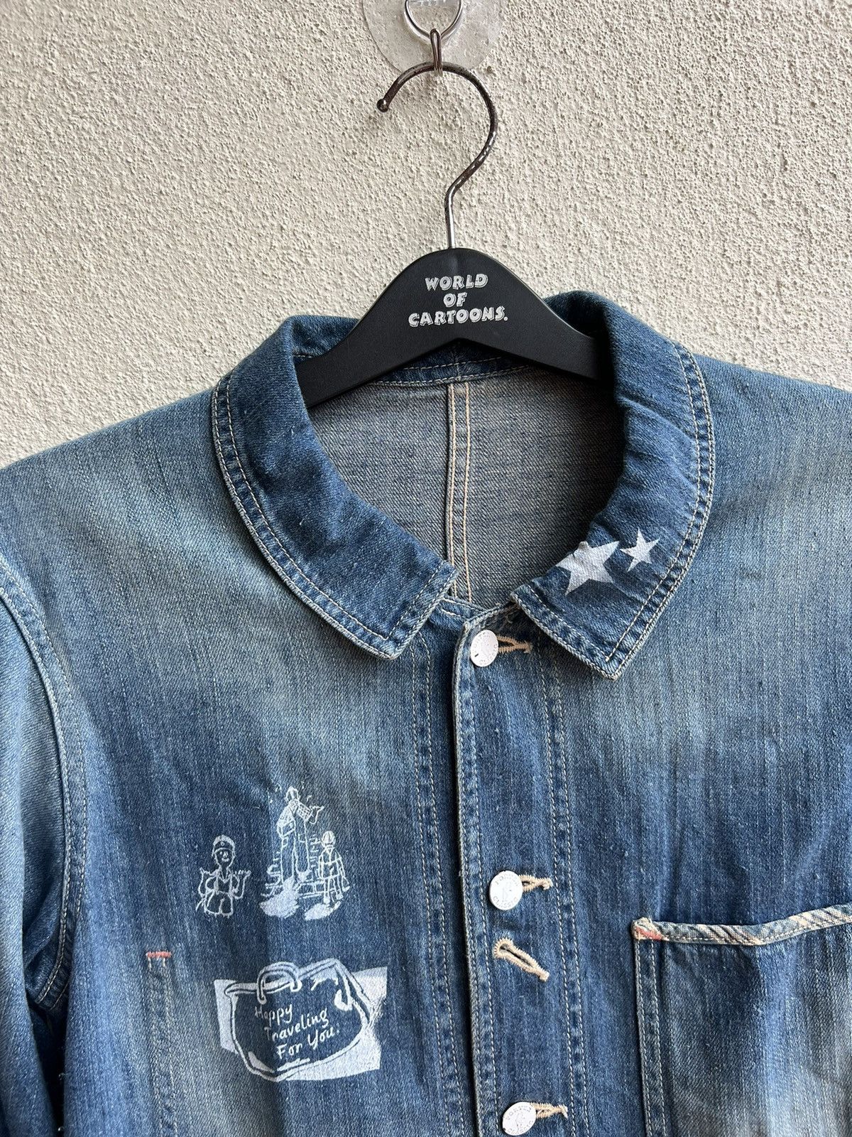 Porter Classic Porter Classic Light Denim Multiple Pocket Chore Jacket Size US S / EU 44-46 / 1 - 7 Thumbnail