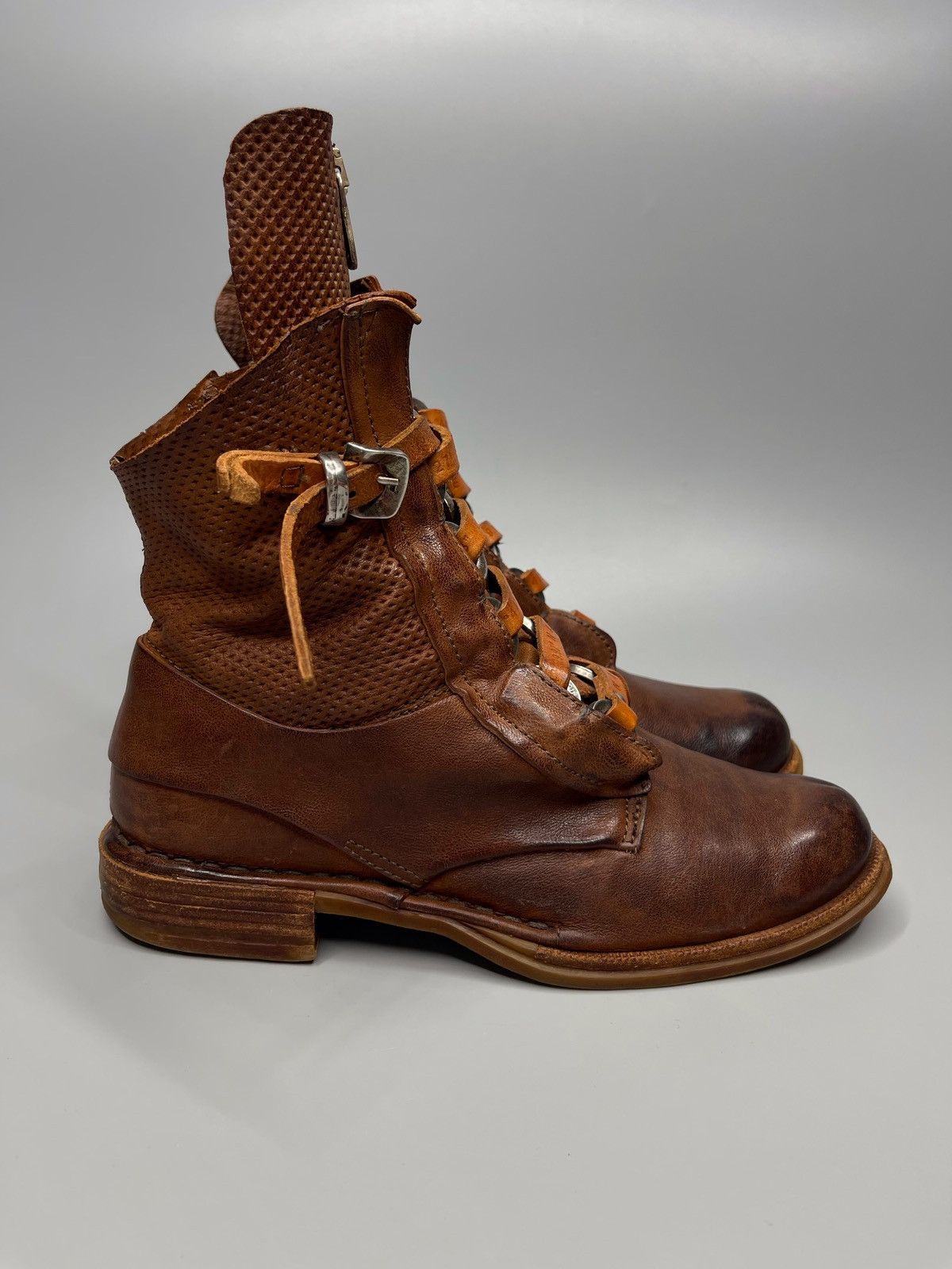 Japanese Brand × Vintage A.S 98 Boots Leather Style Rick Owens Size US 5.5 / EU 38 - 1 Thumbnail