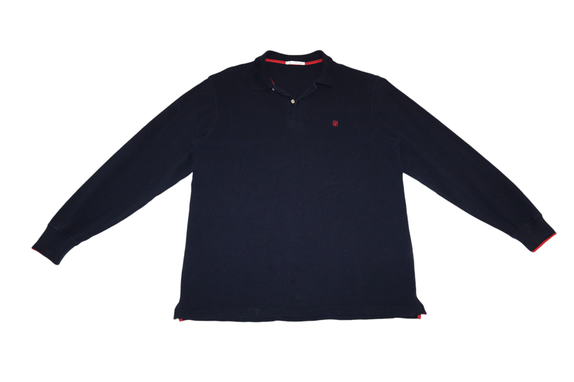 Carolina Herrera Carolina Herrera Box Logo Embroidery L/S Polo Shirt Size US XXL / EU 58 / 5 - 8 Thumbnail