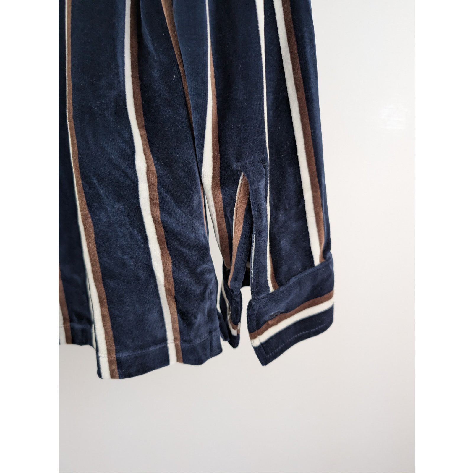 Todd Snyder o1rshd1 CC20 Velvet Striped Button-Up Polo Button Shirt Size US M / EU 48-50 / 2 - 13 Thumbnail