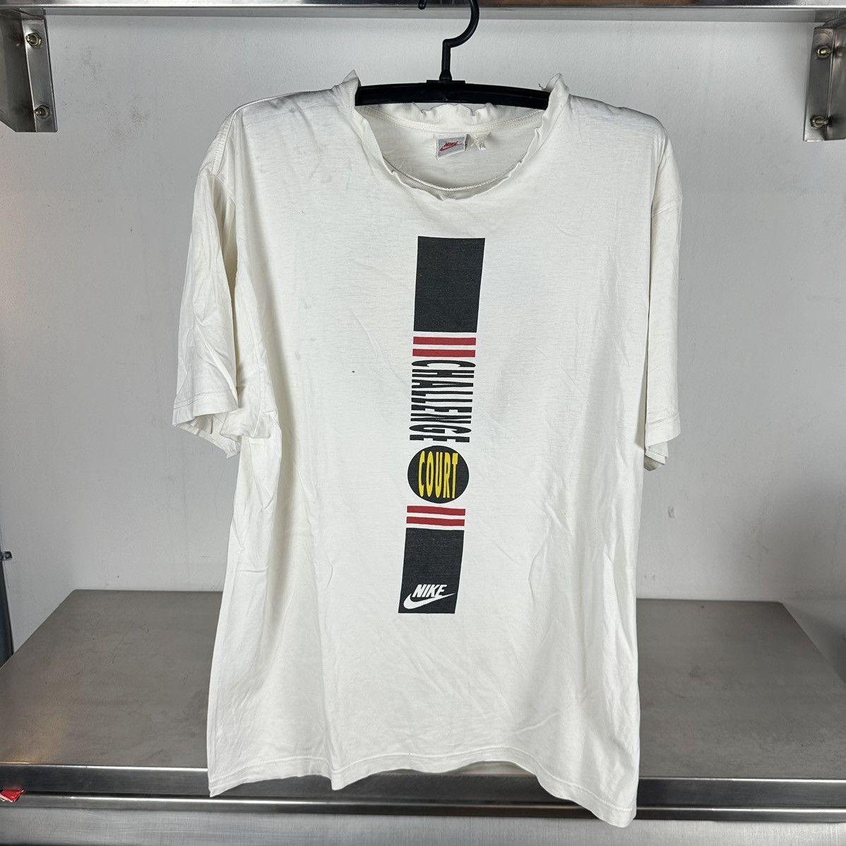 Nike × Vintage Vintage 90s Nike Tennis Challenge Court Promo XL T-shirt Size US XL / EU 56 / 4 - 1 Thumbnail