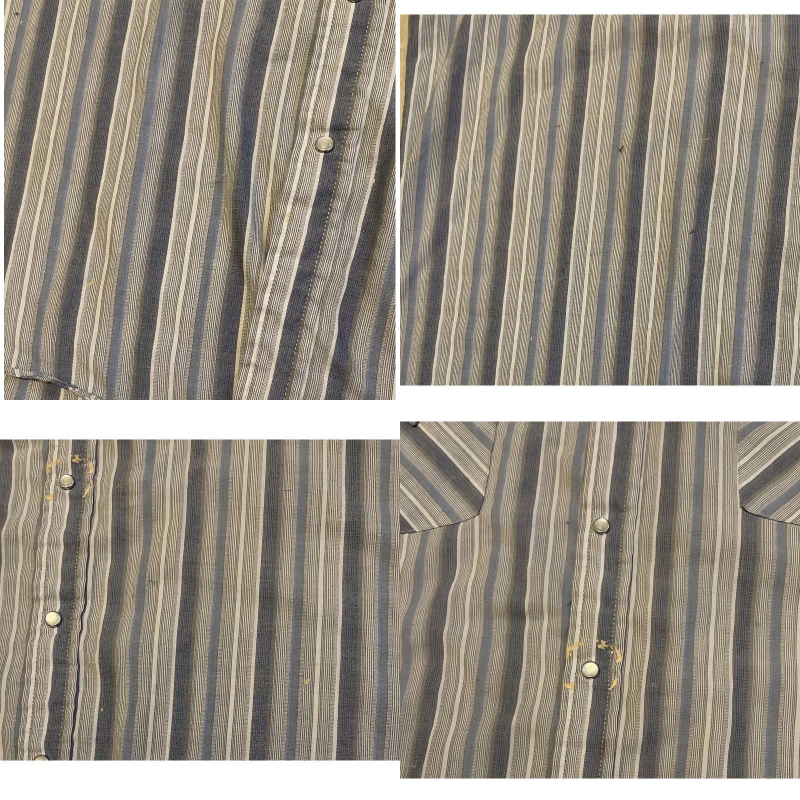 Vintage VINTAGE Brushpopper Shirt XL Blue Button-Up Long Sleeve Pearl Snap 70s 80s Retro Southwestern Cowboys | Mens Size US XL / EU 56 / 4 - 8 Thumbnail