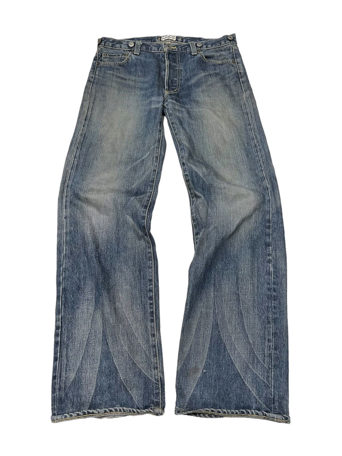 Fad Three × Hysteric Glamour × If Six Was Nine Vintage Fad 3 buckle distressed denim jeans Size US 32 / EU 48 - 1 Thumbnail