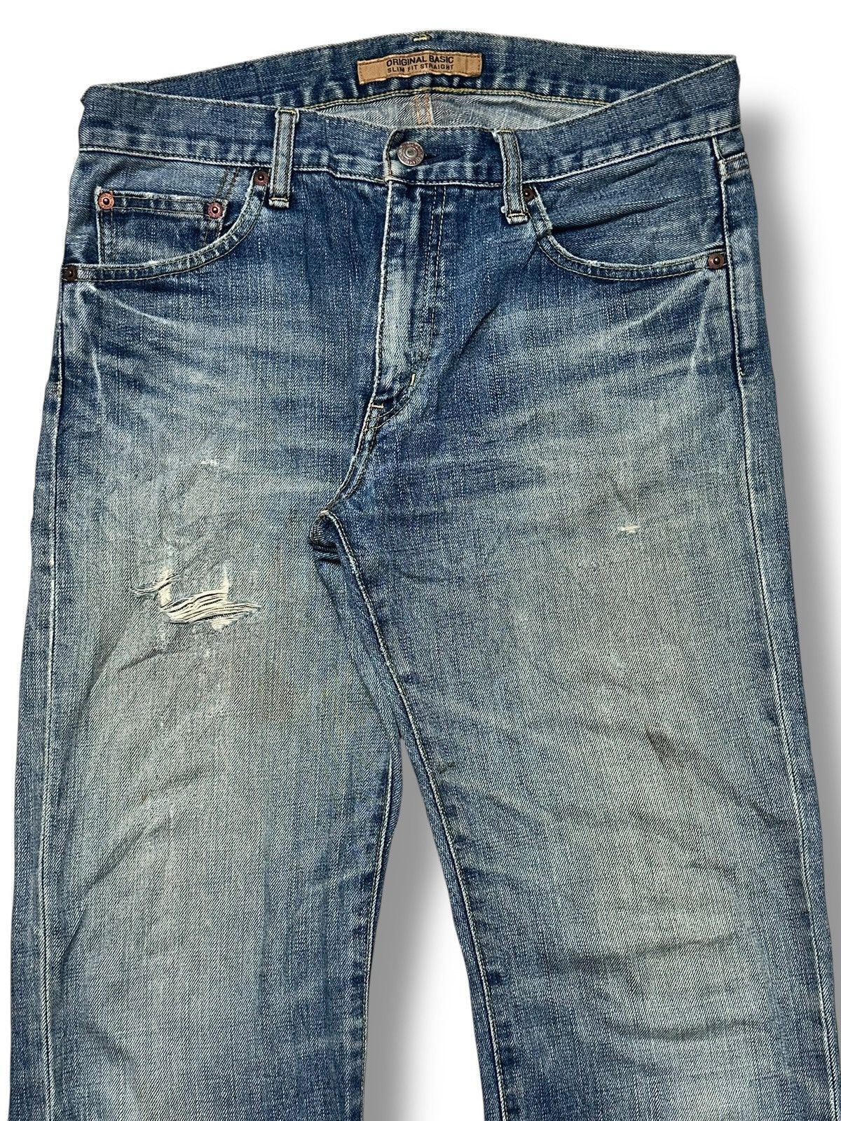 Uniqlo Uniqlo Vintage Distressed Straight Loose Style With Faded Size US 32 / EU 48 - 4 Thumbnail
