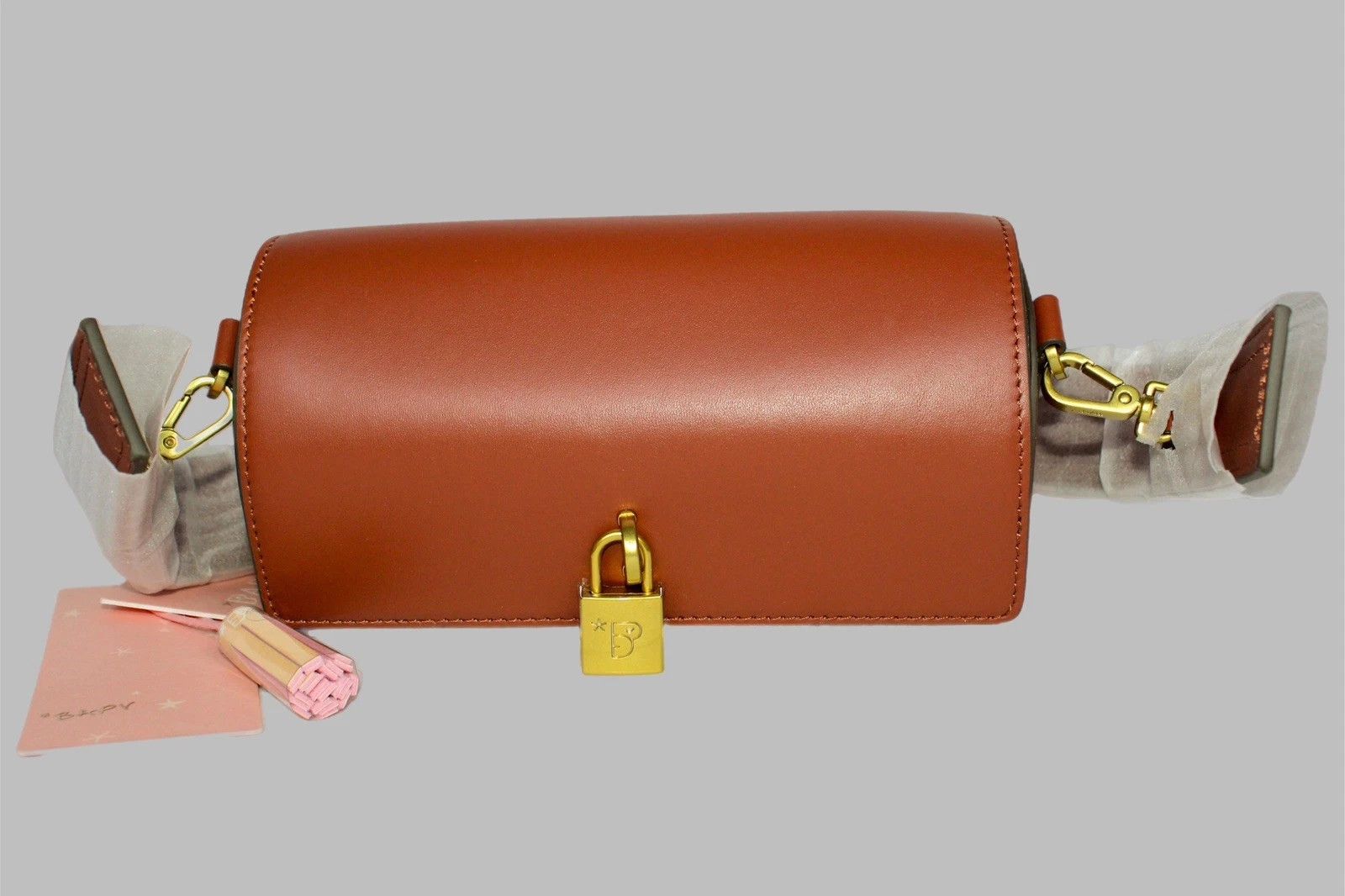 Bape BAPY by A Bathing Ape Padlock Mini Leather Bag — Brown Size ONE SIZE - 2 Thumbnail