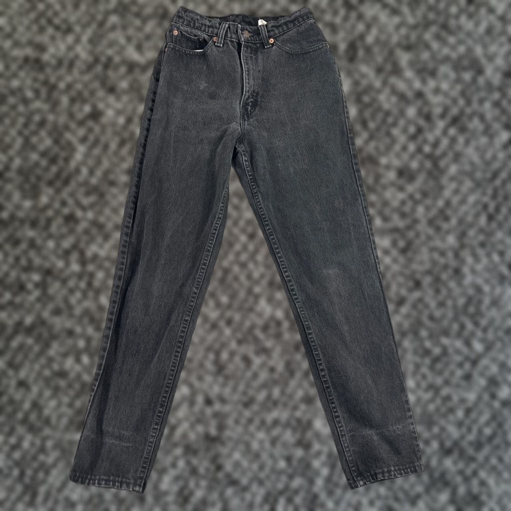 Levi's VINTAGE Levi’s Jeans 512 Womens Juniors 9 Black Tapered Slim Fit USA 90s Mom Grunge Retro 90s Mens Women Girls Size 30" / US 8 / IT 44 - 1 Thumbnail