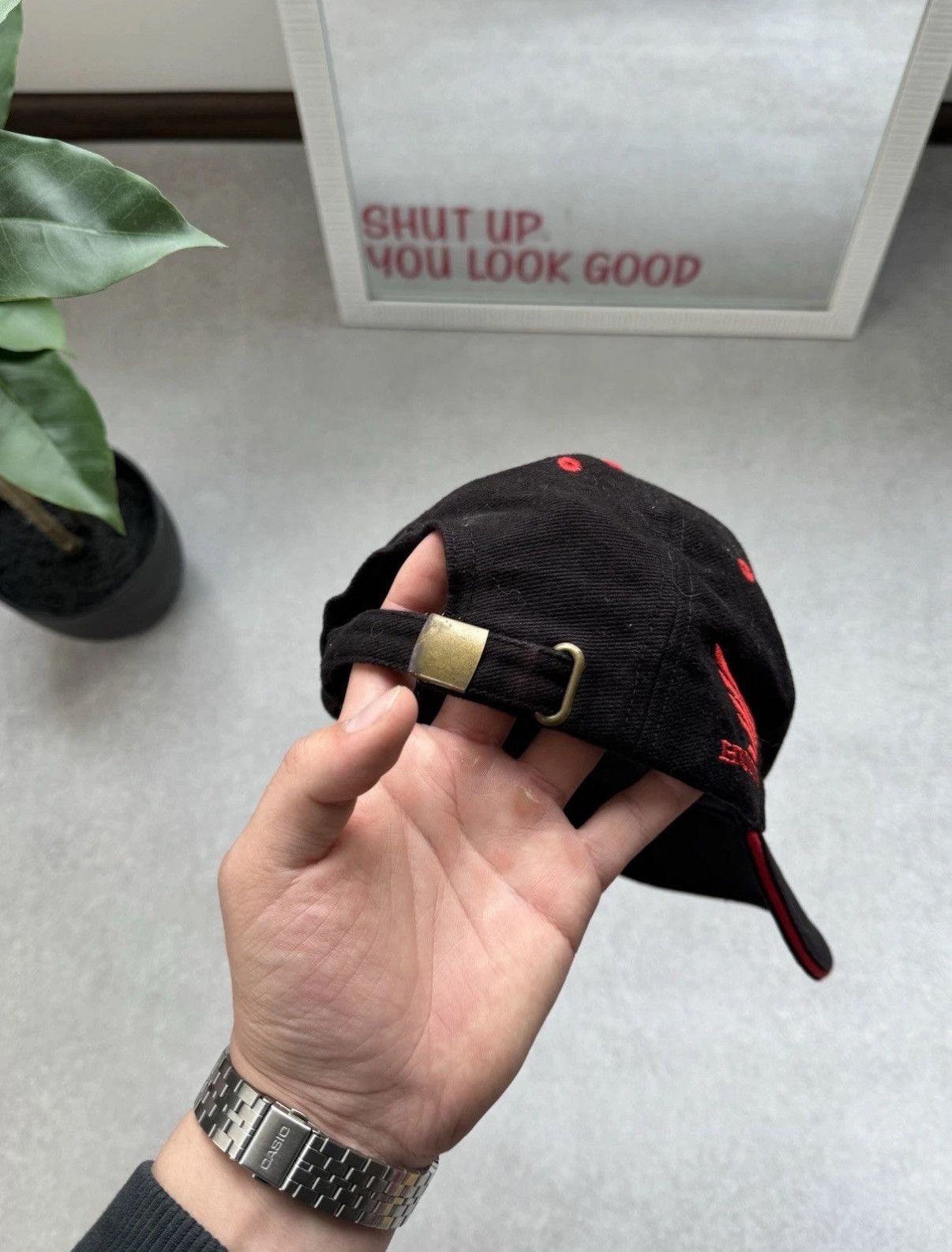 Honda Vintage Honda Big Logo Racing Black Cap Men One Size Size ONE SIZE - 6 Thumbnail