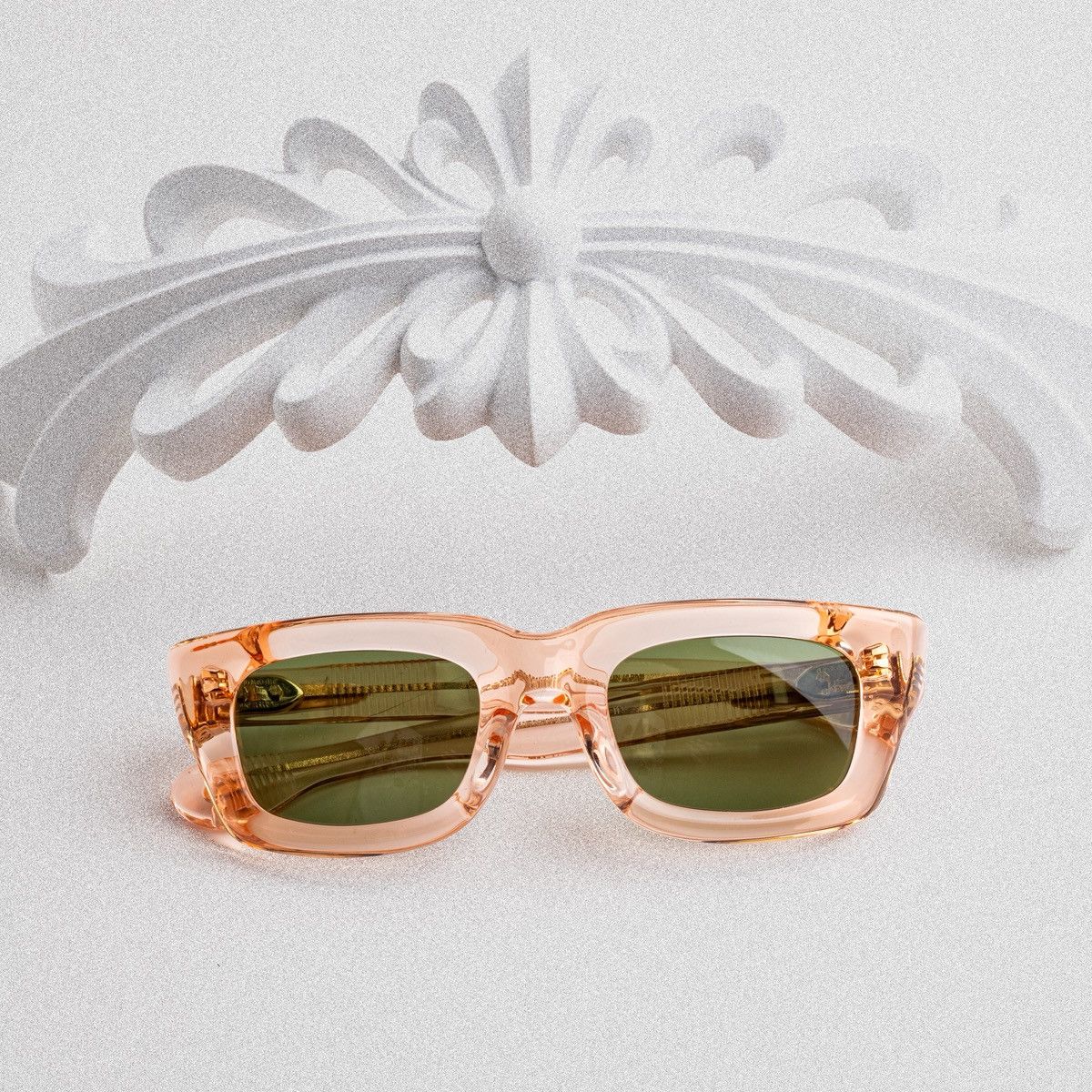 Chrome Hearts CHROME HEARTS STEEZIN PINK CRYSTAL SUNGLASSES Size ONE SIZE - 6 Thumbnail
