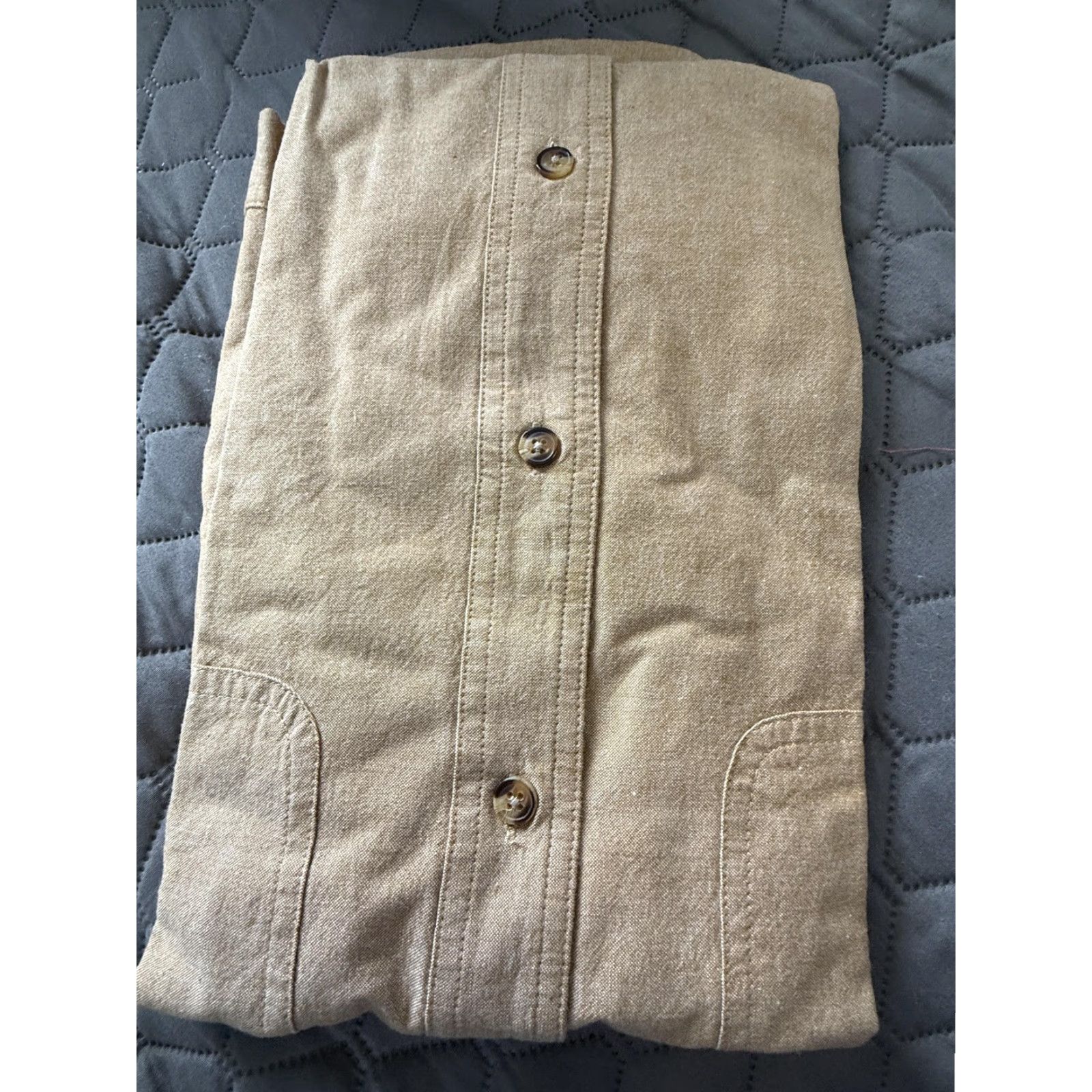 Vintage Scandia Woods Shirt Mens XL Beige 100% Cotton Button-Down Long Sleeve Casual Size US XL / EU 56 / 4 - 3 Thumbnail