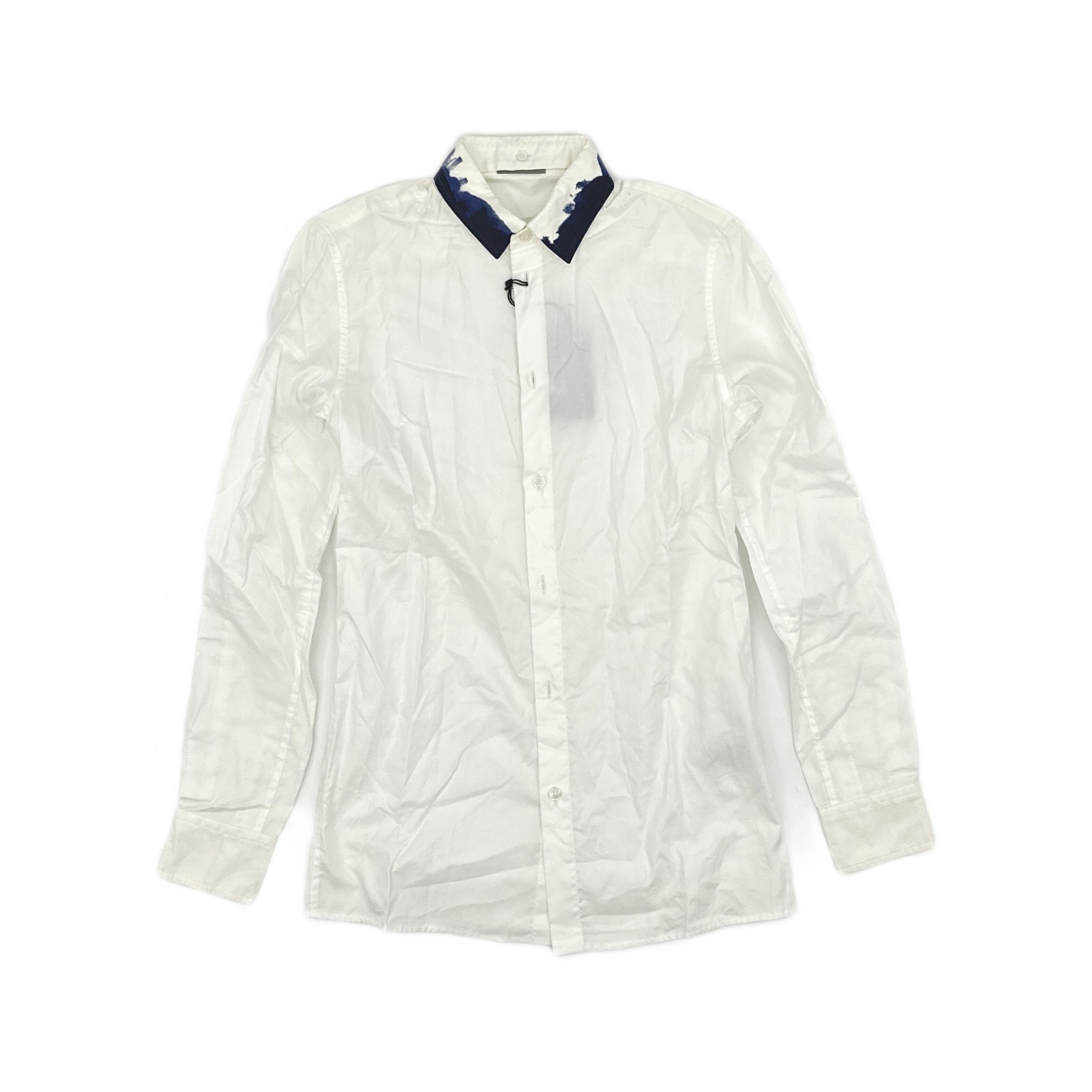 Bottega Veneta Bottega Veneta Blue Collar Detail Button Up Shirt Size S Size US S / EU 44-46 / 1 - 1 Thumbnail