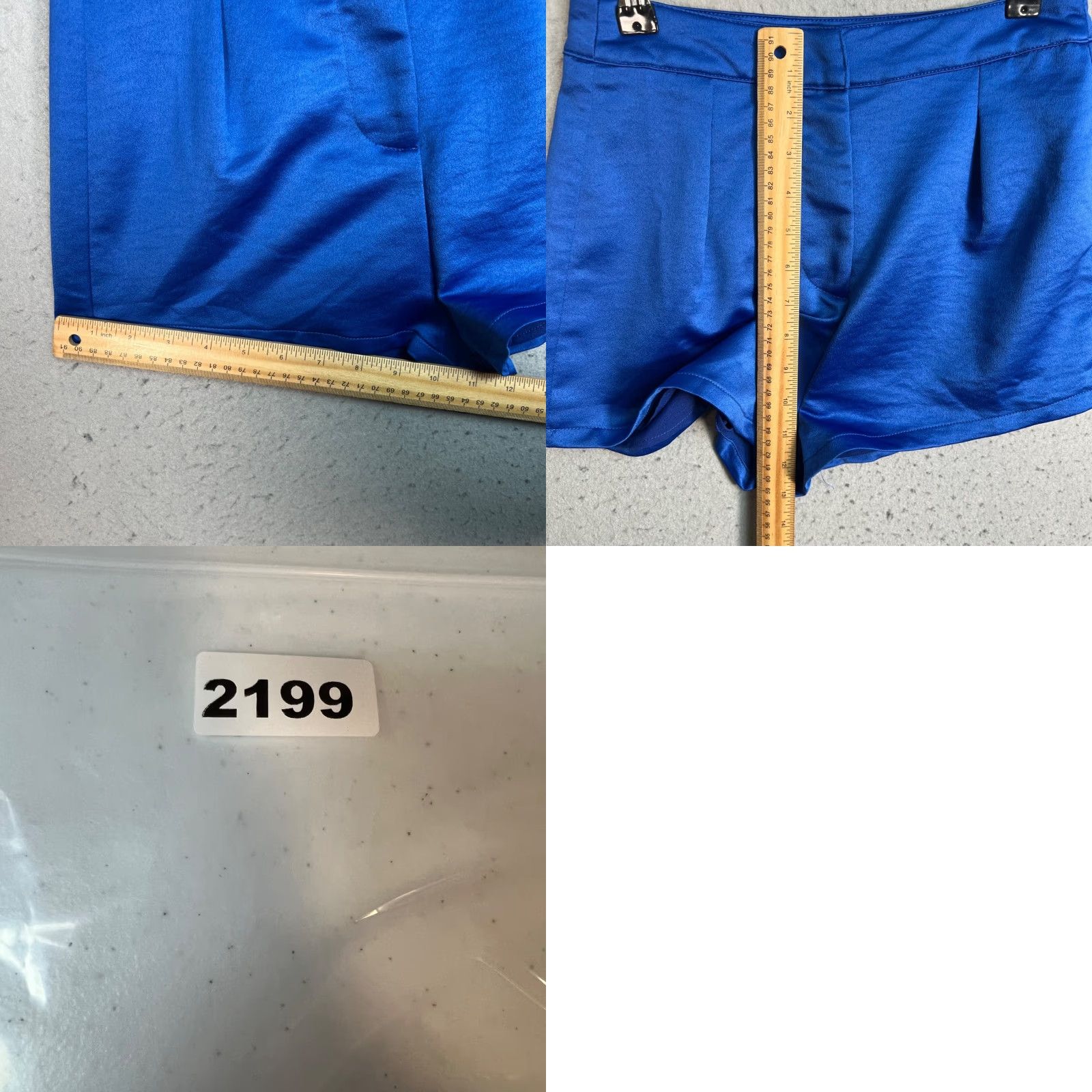 superdown VINTAGE Superdown Womens XS Royal Blue Pleated High-Waisted Polyester Shorts Bermuda Shorts Female XS Royal Blue Pleated High-Waisted Polyester Shorts Size 26" / US 2 / IT 38 - 8 Thumbnail