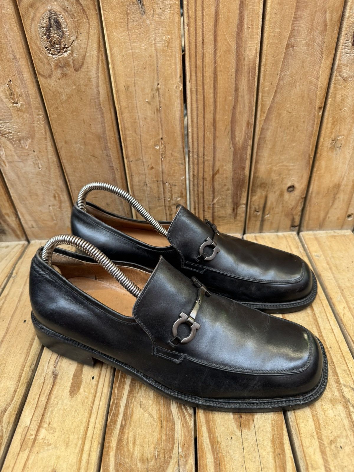 Salvatore Ferragamo Salvatore Ferragamo Black Men’s Leather Loafers Sz US 7.5 EE Size US 7.5 / EU 40-41 - 8 Thumbnail