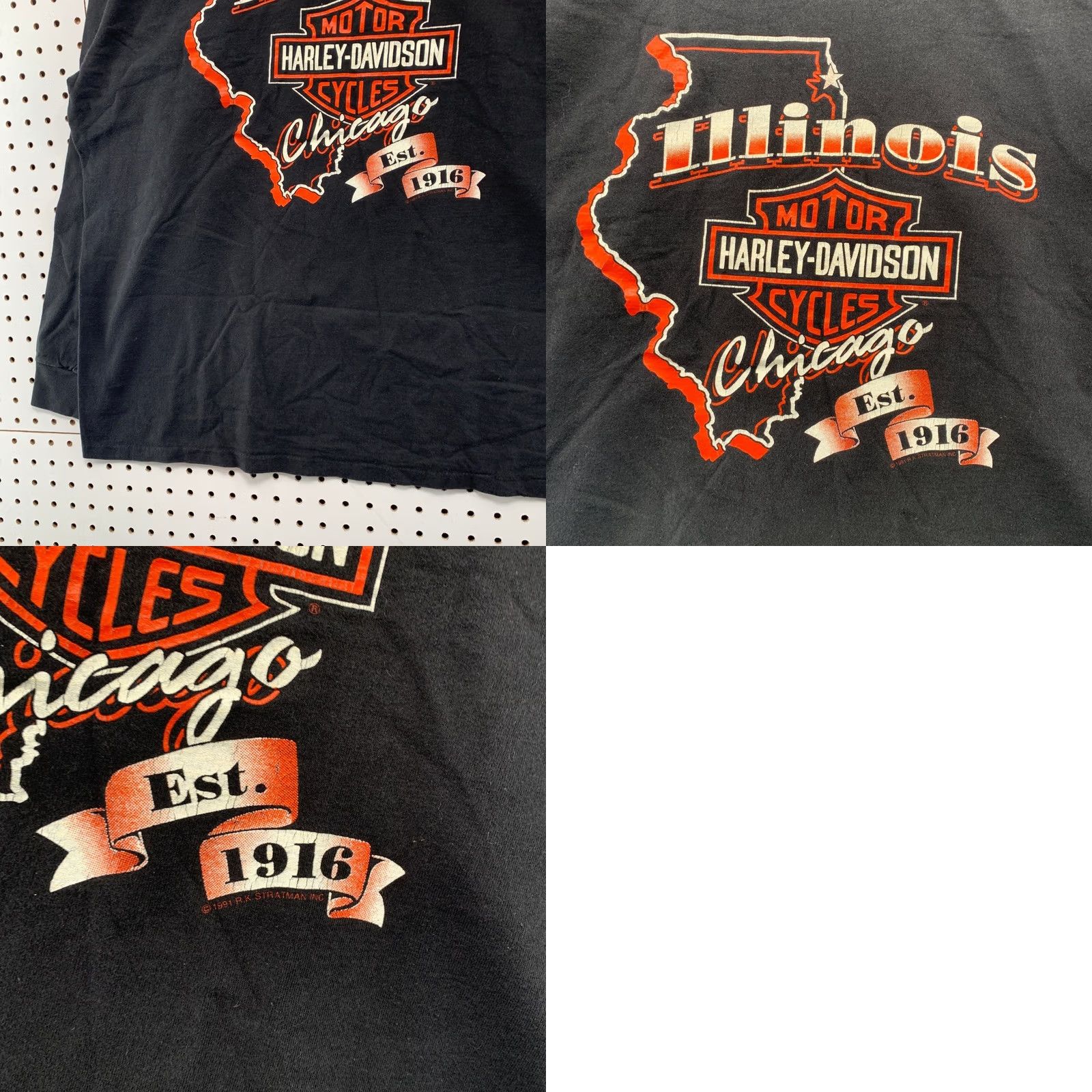 Harley Davidson VINTAGE Harley-Davidson Shirt Mens XXL Black Long Sleeve Chicago Crew Neck Graphic Print 1990s 90s Retro Motorcycle Rock Size US XXL / EU 58 / 5 - 9 Thumbnail
