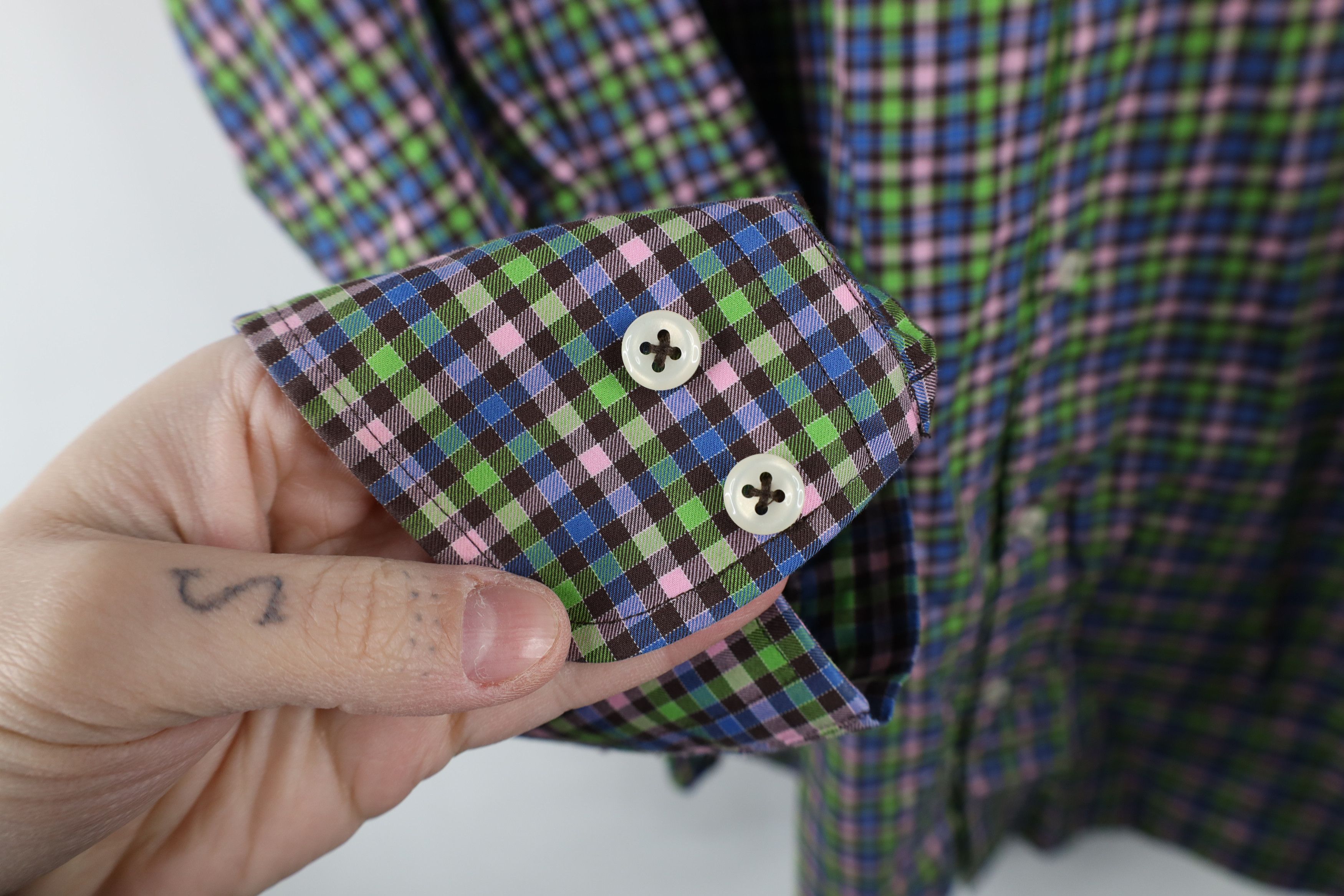 Peter Millar × Vintage Vintage Peter Millar Rainbow Collared Button Down Shirt Size US L / EU 52-54 / 3 - 7 Thumbnail